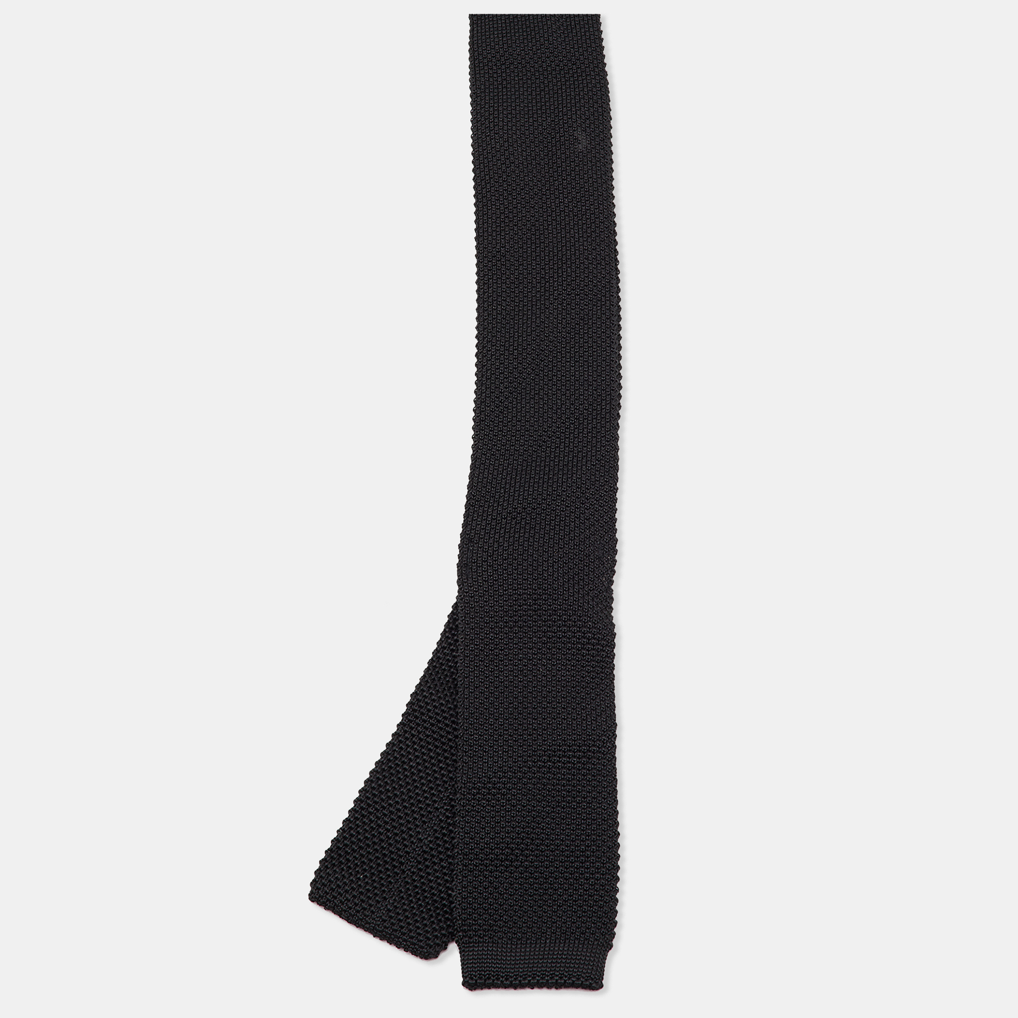 

Burberry Black Silk Knit Skinny Tie