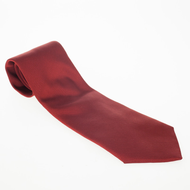 Burberry Red Silk Tie