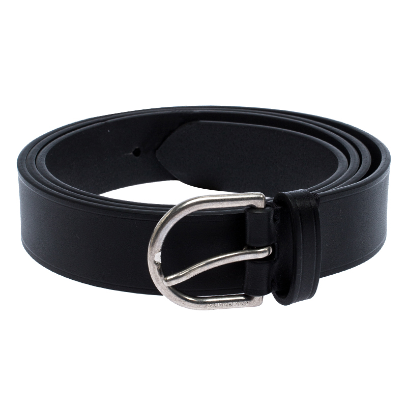 

Burberry Black Leather Alex Buckle Belt