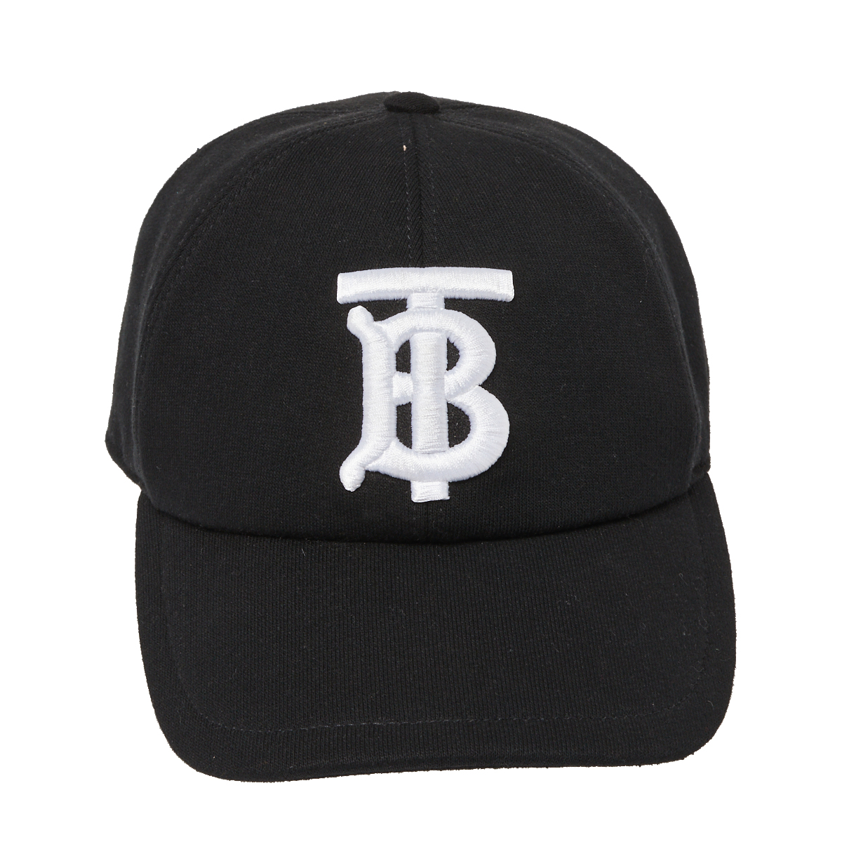 

Burberry Black Cotton Jersey Logo Embroidered Baseball Cap