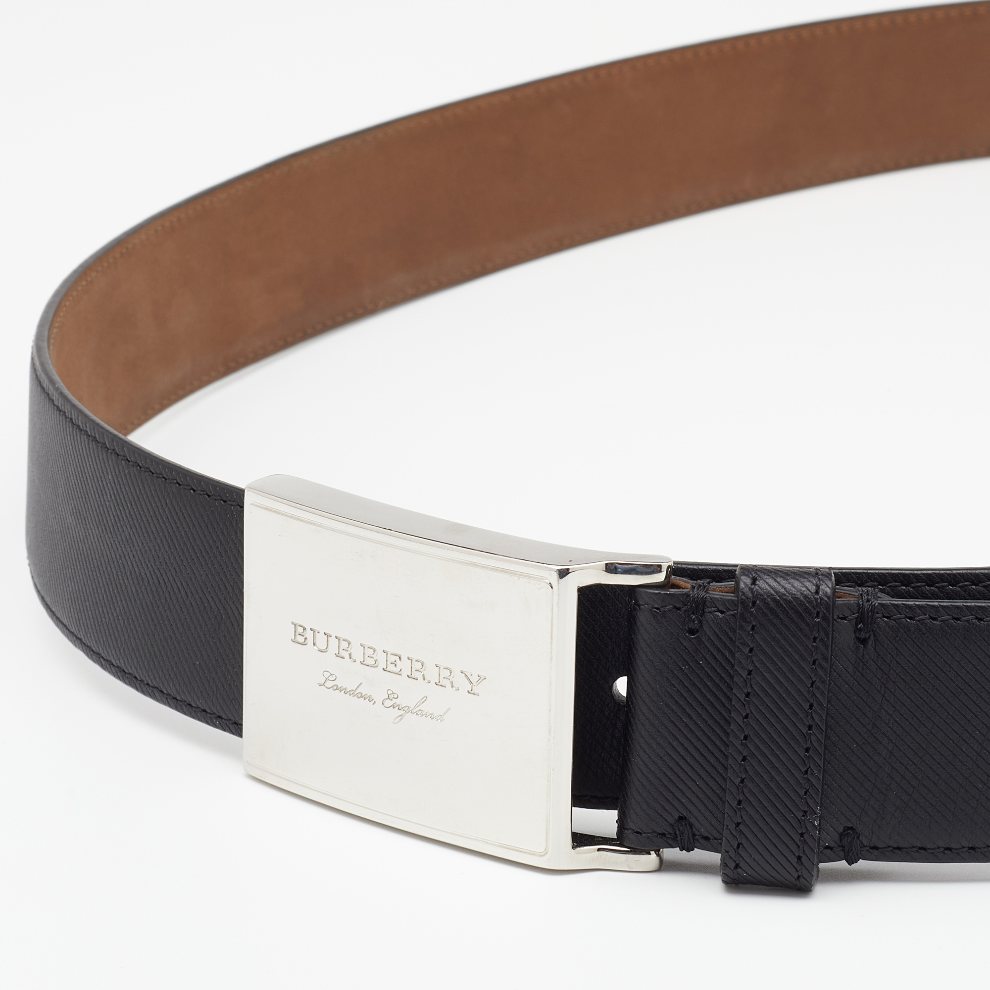 

Burberry Black Leather Waist Belt