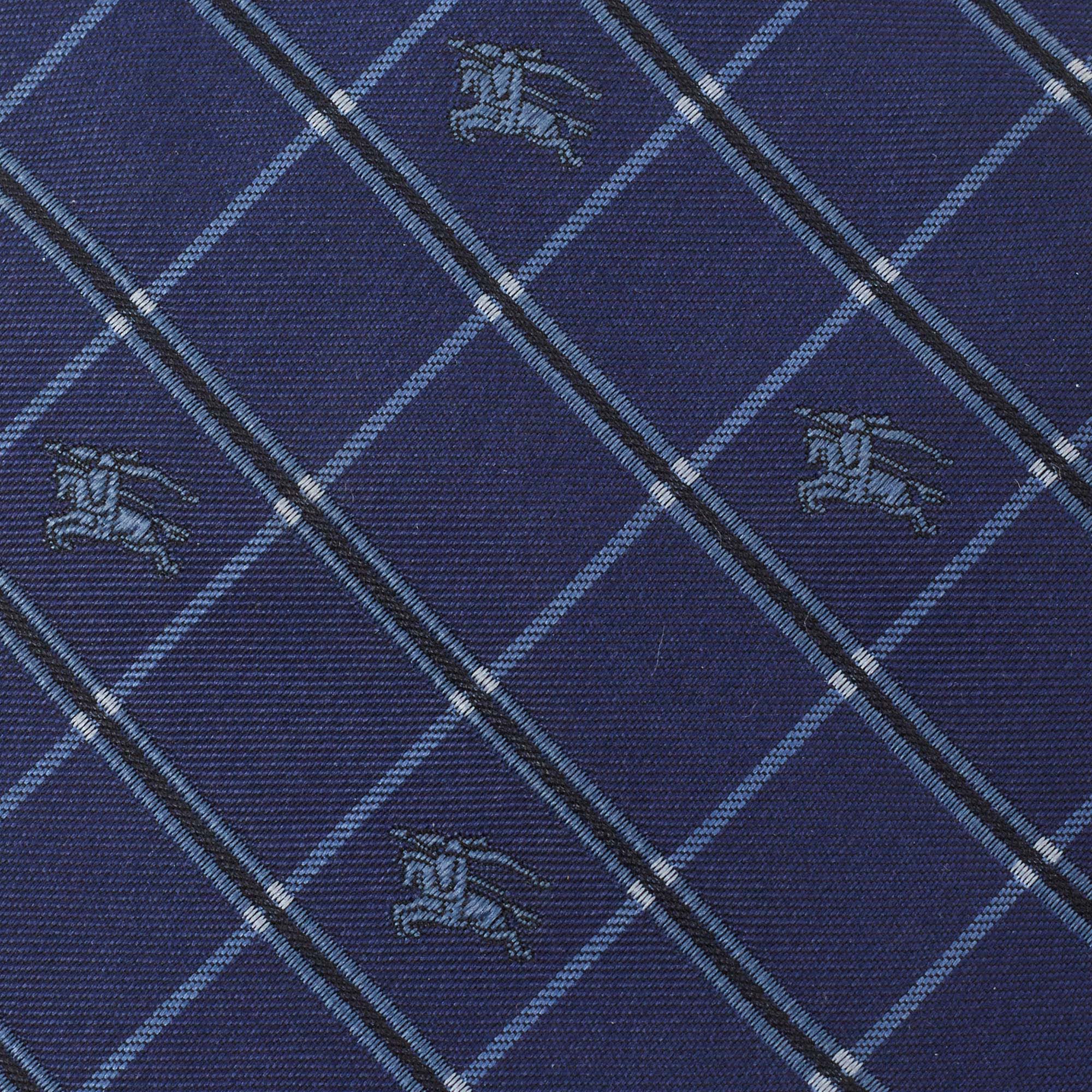 

Burberry Blue Patterned Jacquard Silk Tie
