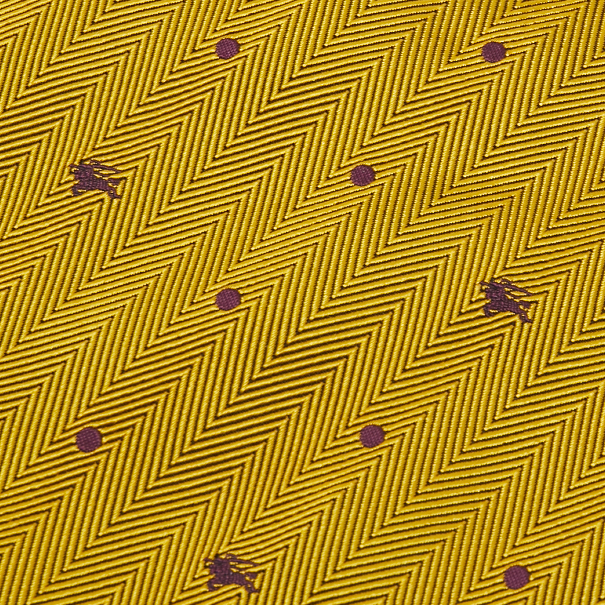 

Burberry Yellow & Purple Logo Embroidered Jacquard Classic Tie