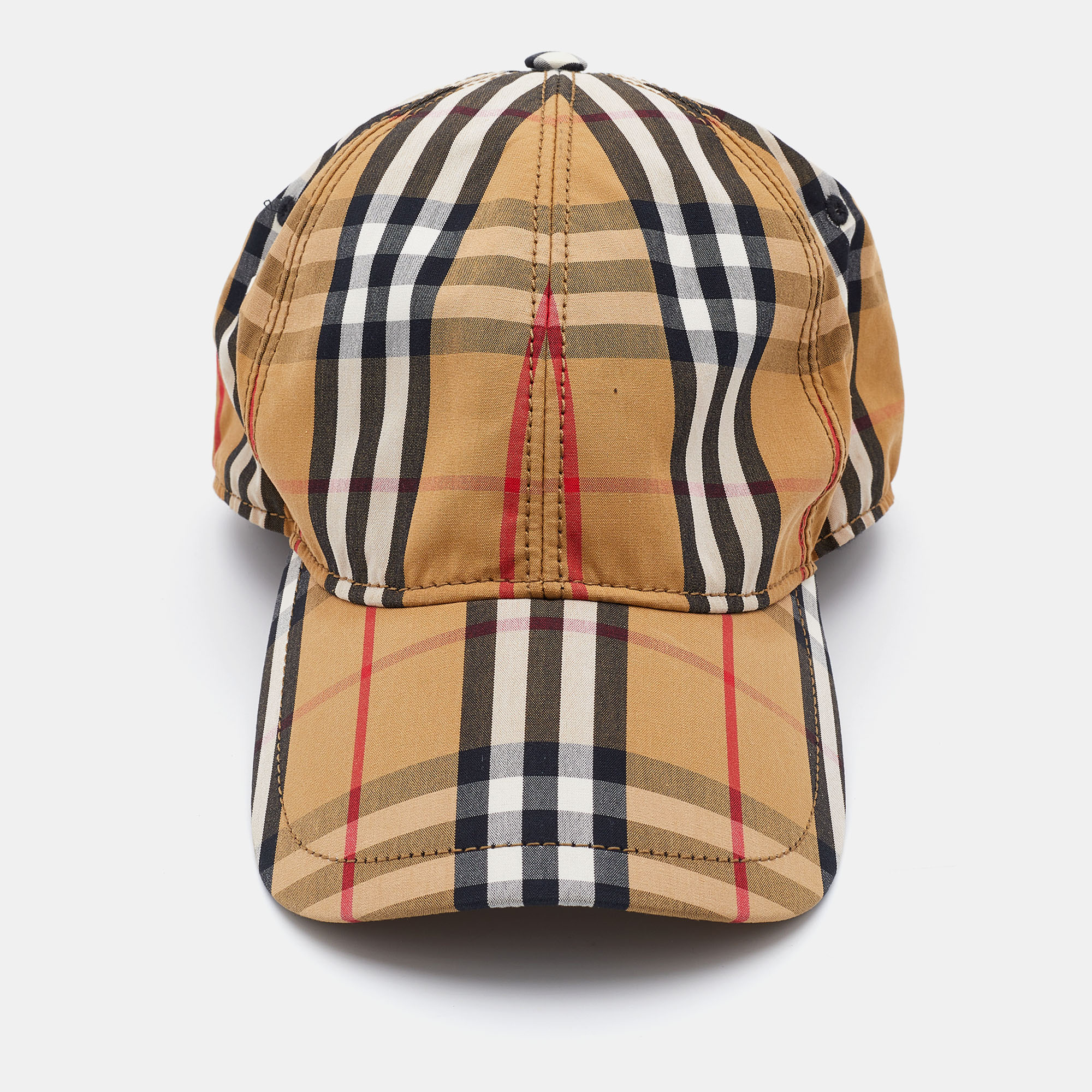 

Burberry Beige Vintage Check Cotton Baseball Cap