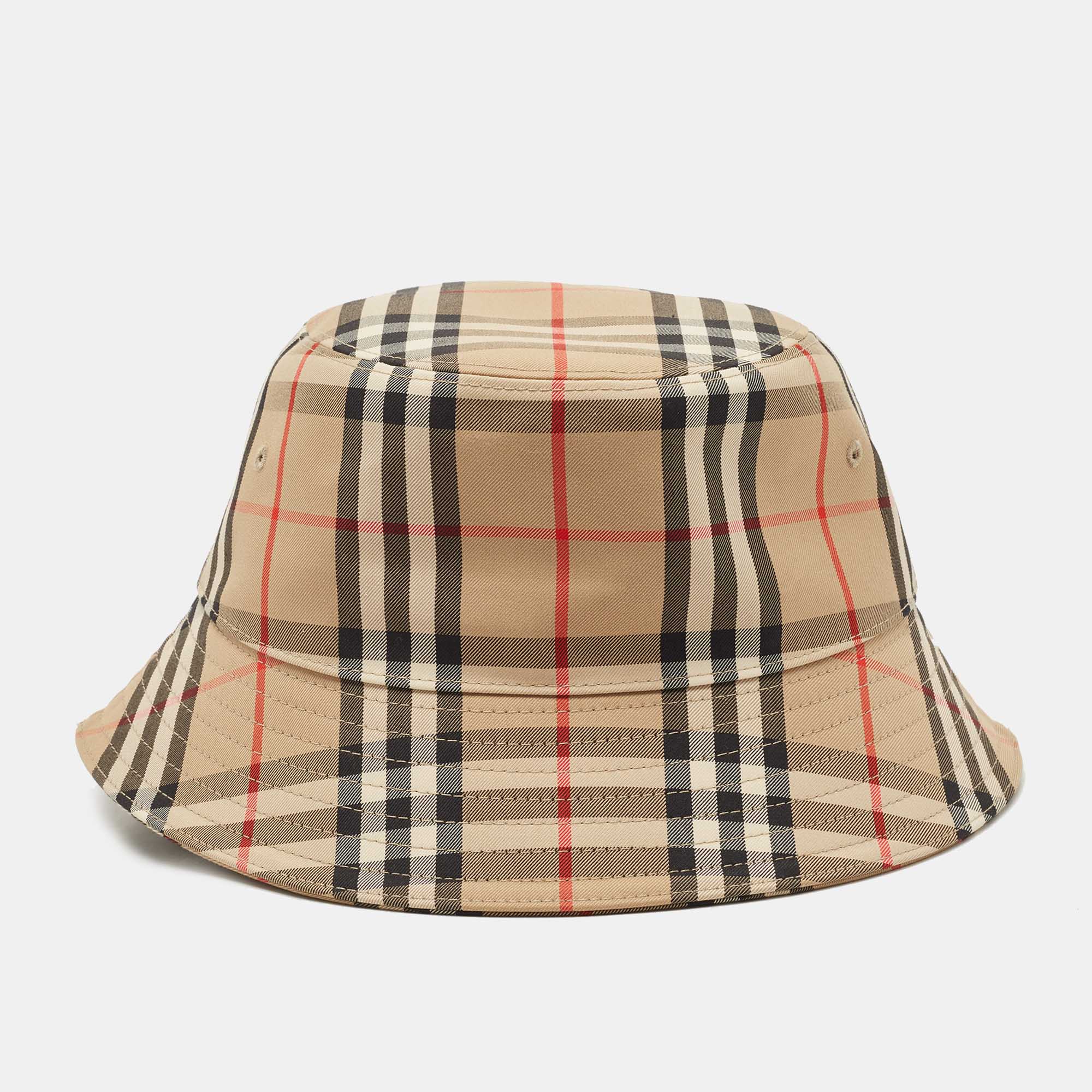 

Burberry Beige Vintage Check Cotton Bucket Hat