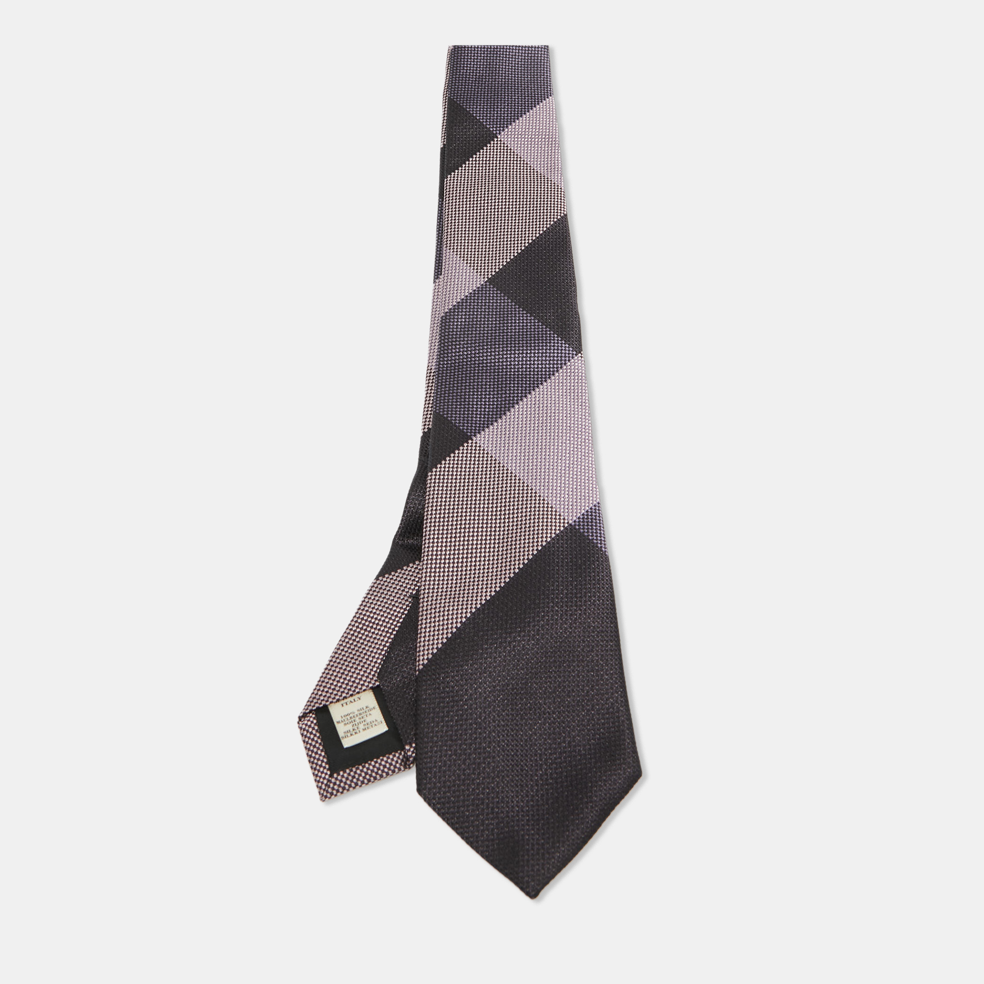 

Burberry Pink/Purple Giant Checked Silk Tie