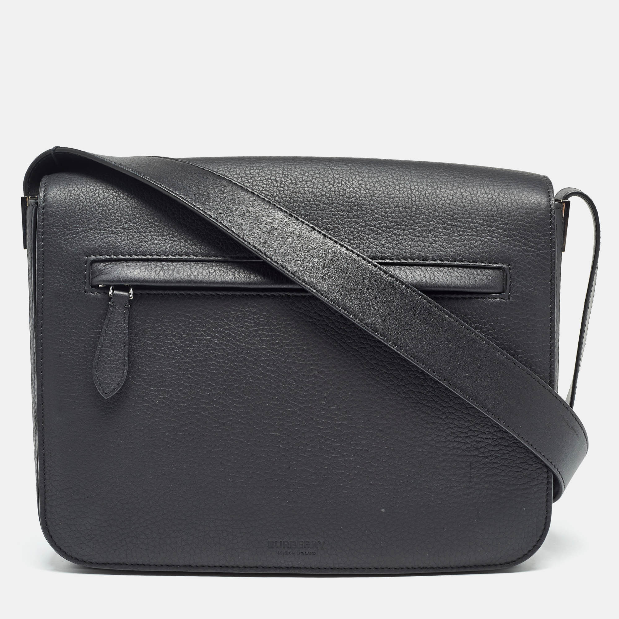 

Burberry Black Leather Small Olympia Messenger Bag