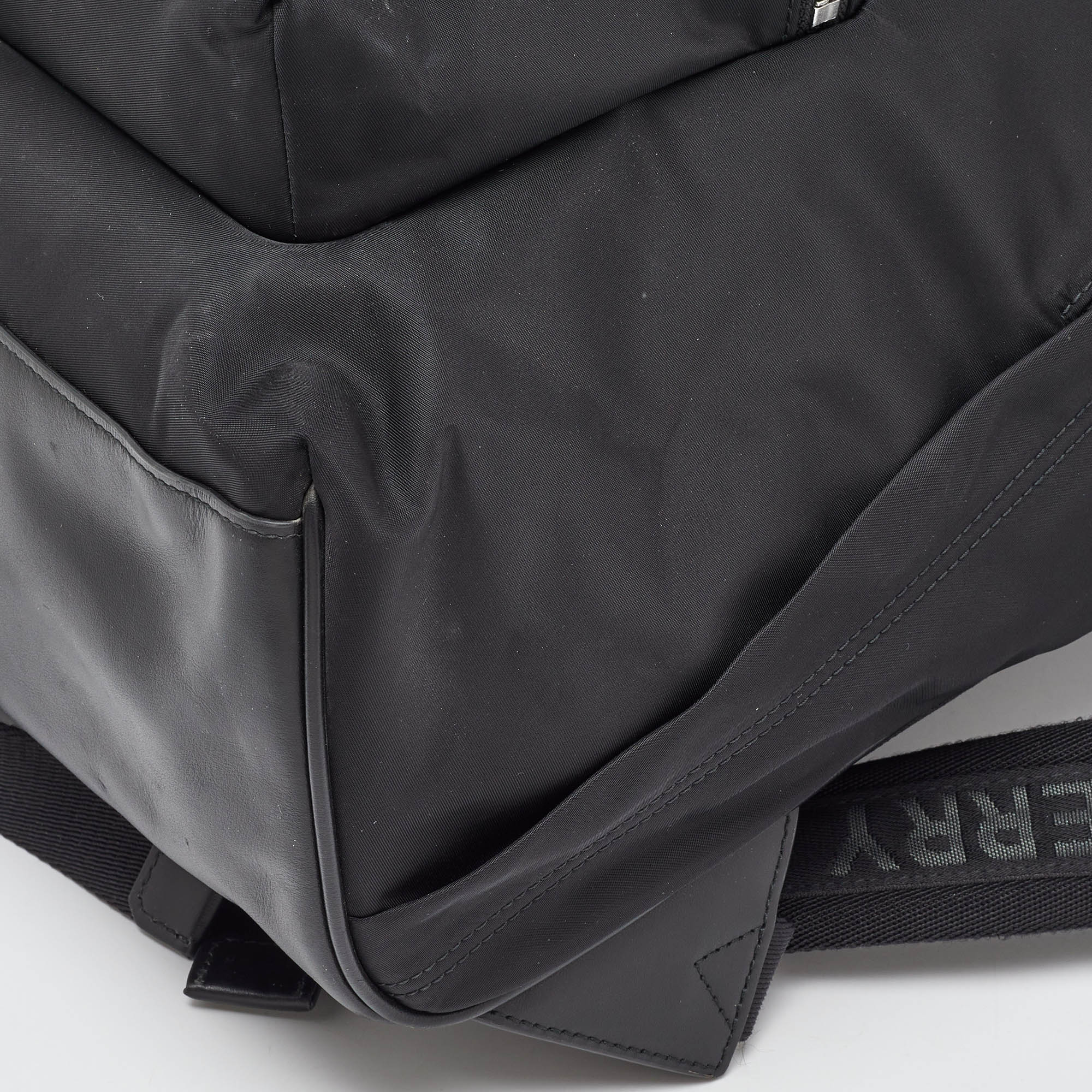 Burberry Black Nylon and Leather Backpack 