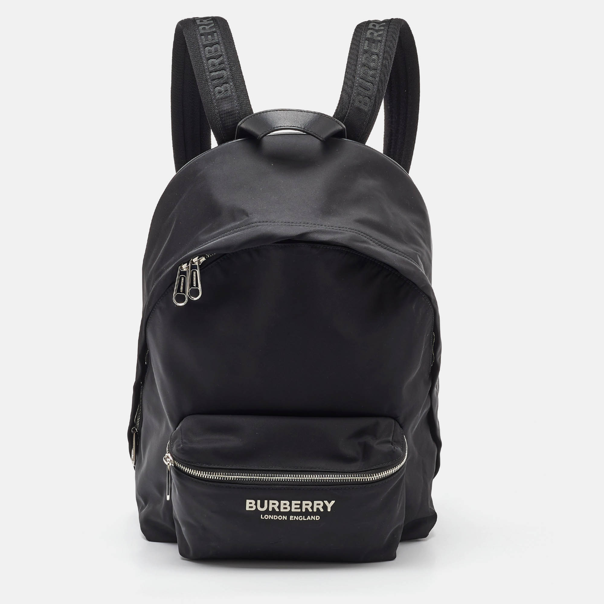 

Burberry Black Nylon and Leather Backpack