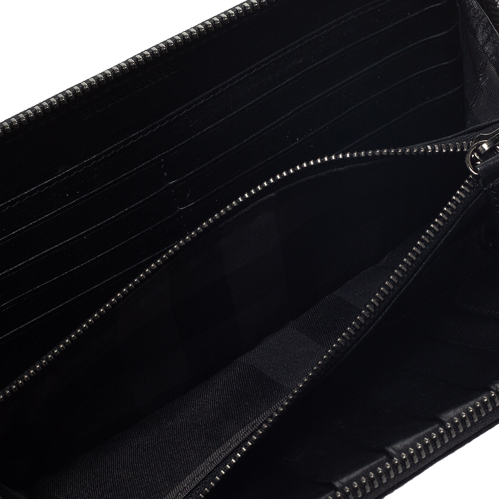 

Burberry Navy Blue Leather Zip Around Wallet
