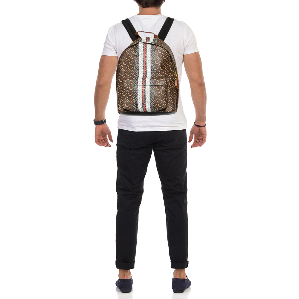 

Burberry Multicolor TB-Print Coated Canvas and Leather Backpack