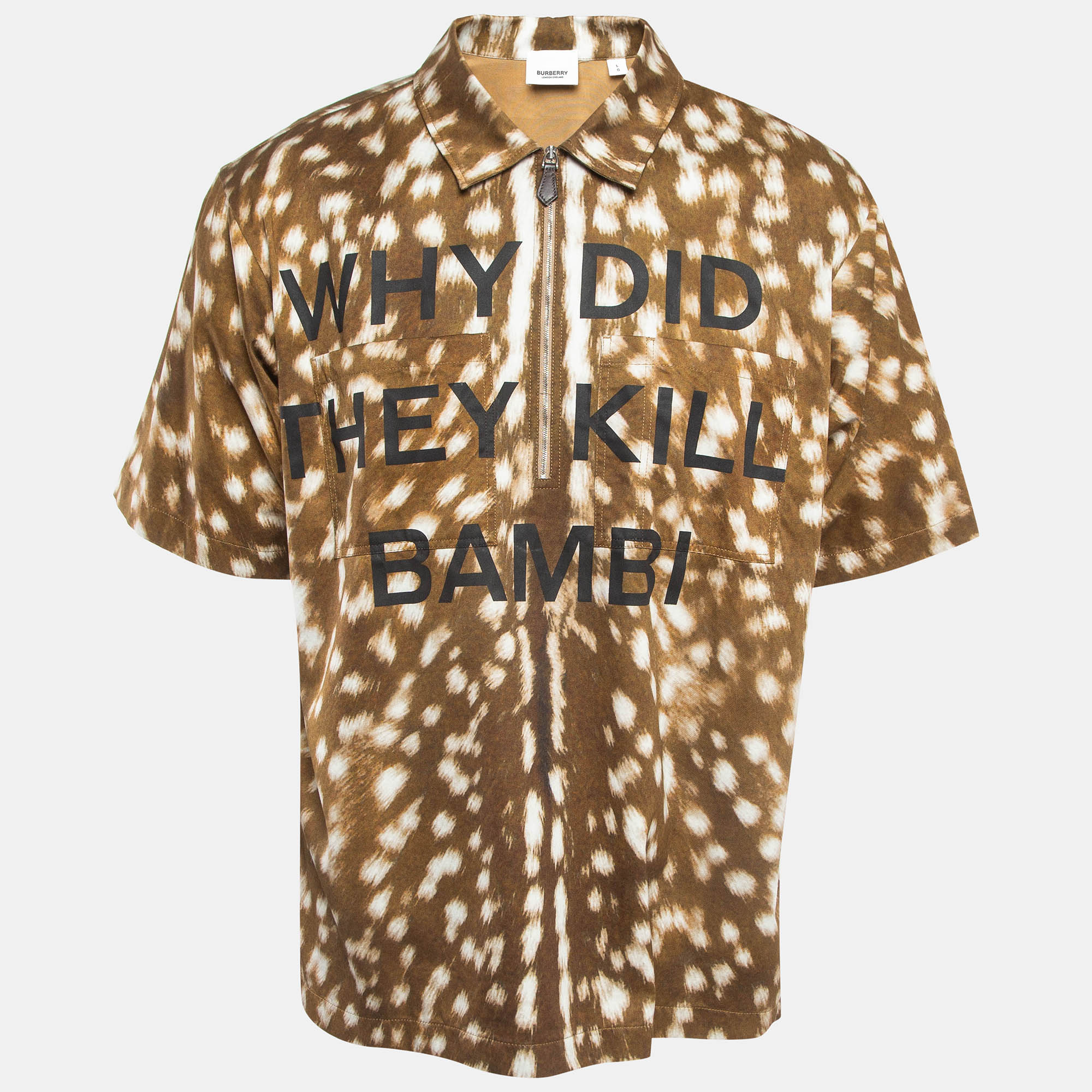 

Burberry Brown Why Did They Kill Bambi Cotton Shirt L