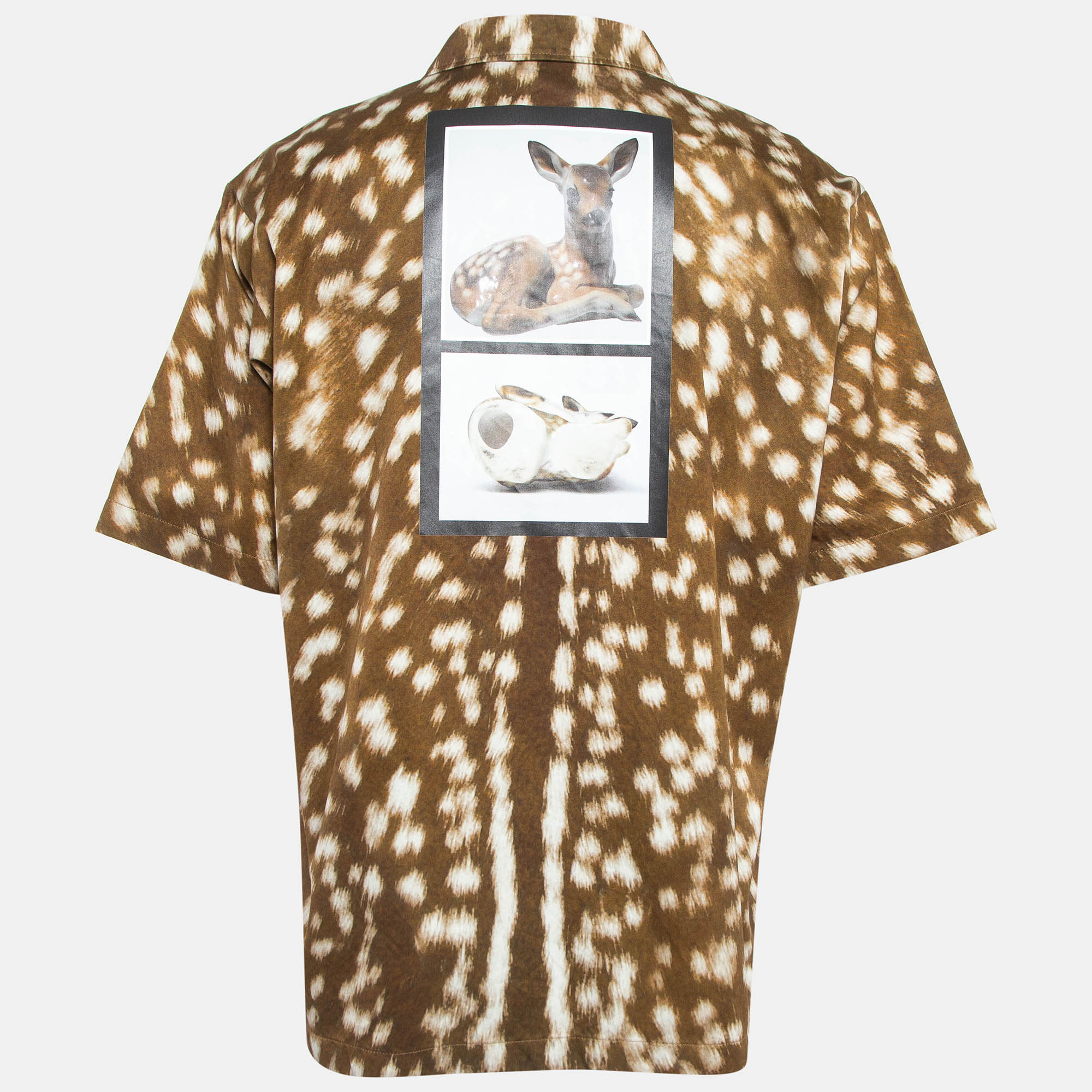 Burberry Brown Why Did They Kill Bambi Cotton Shirt L