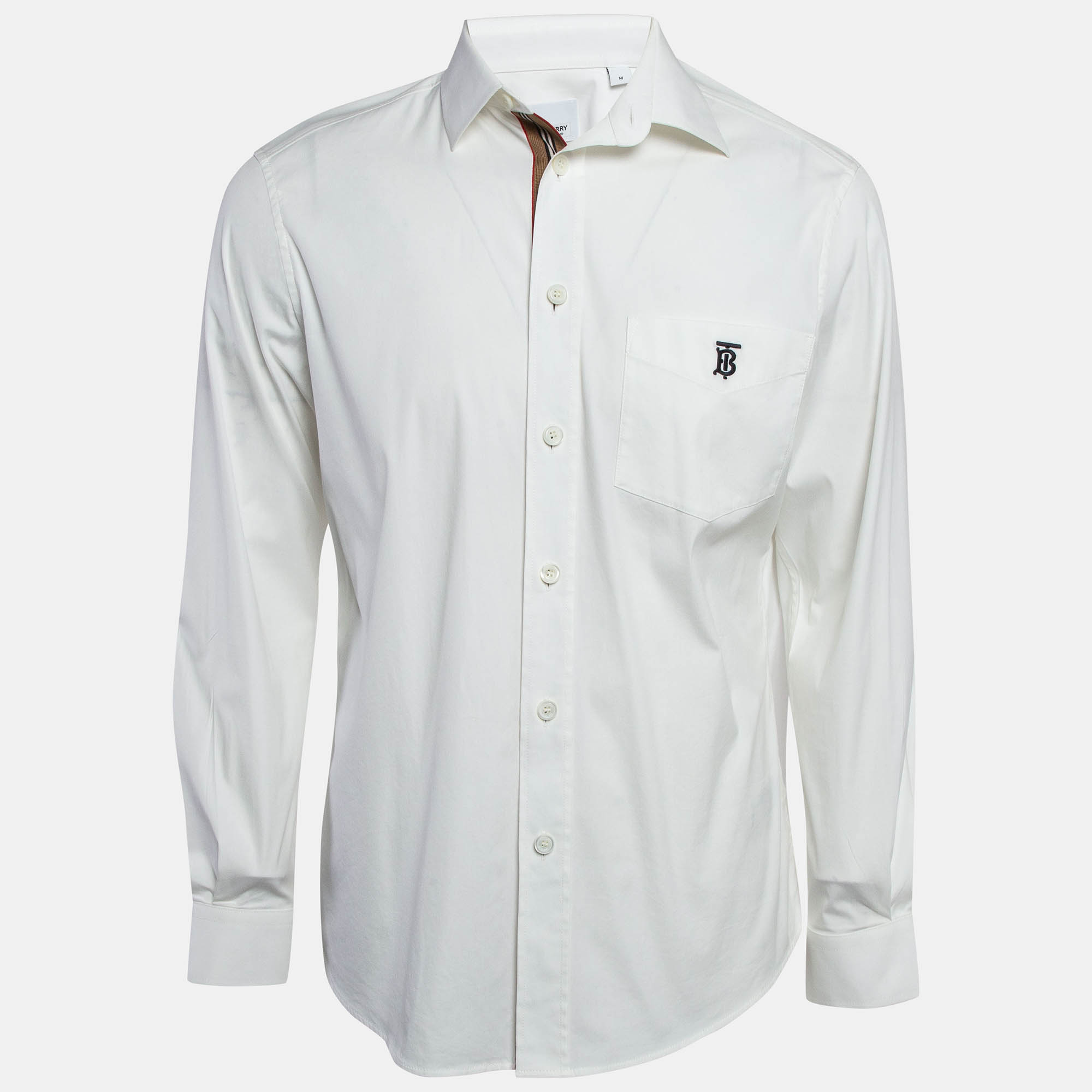 

Burberry White Technical Cotton Button Front Shirt M