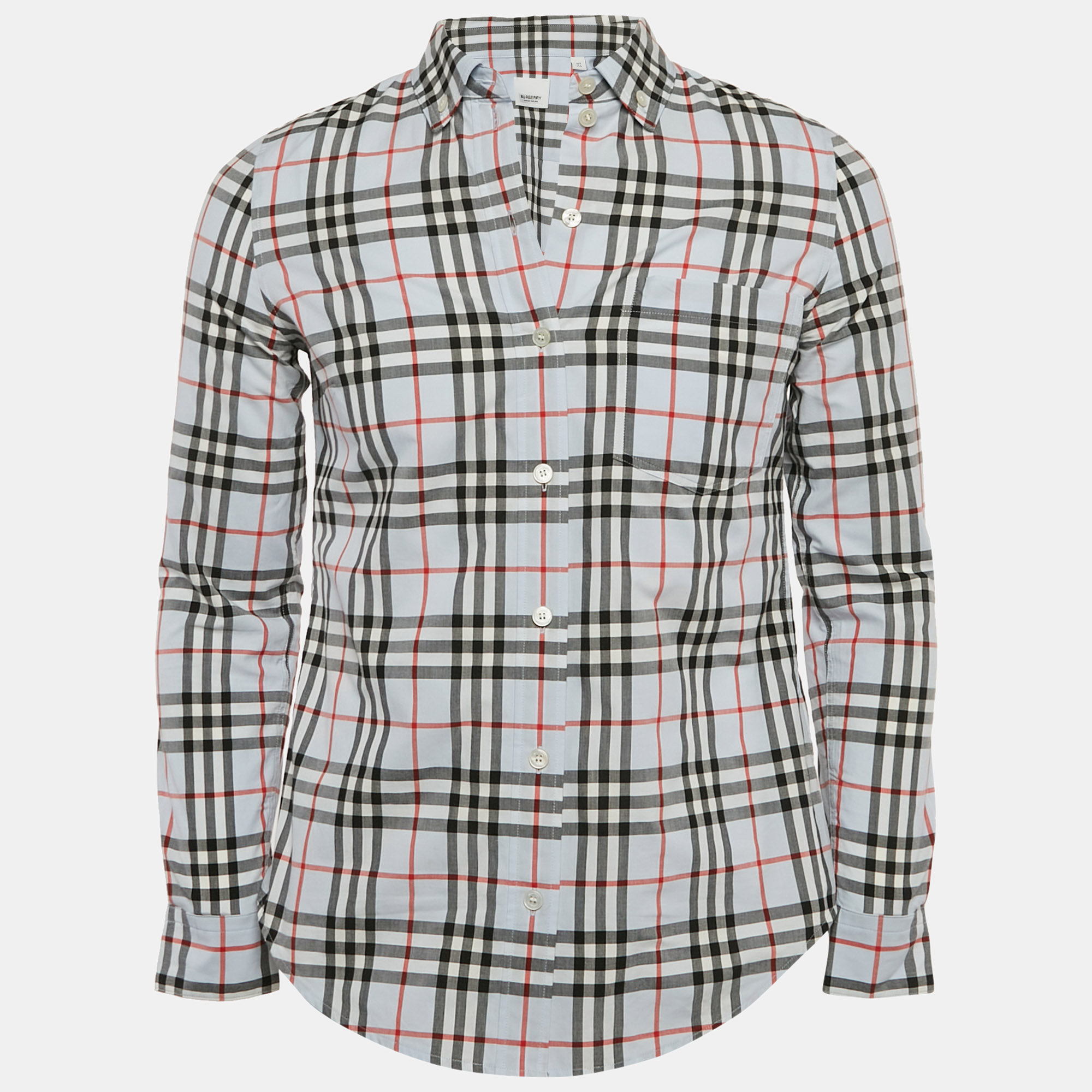 

Burberry Blue Vintage Check Cotton Button-Down Shirt S