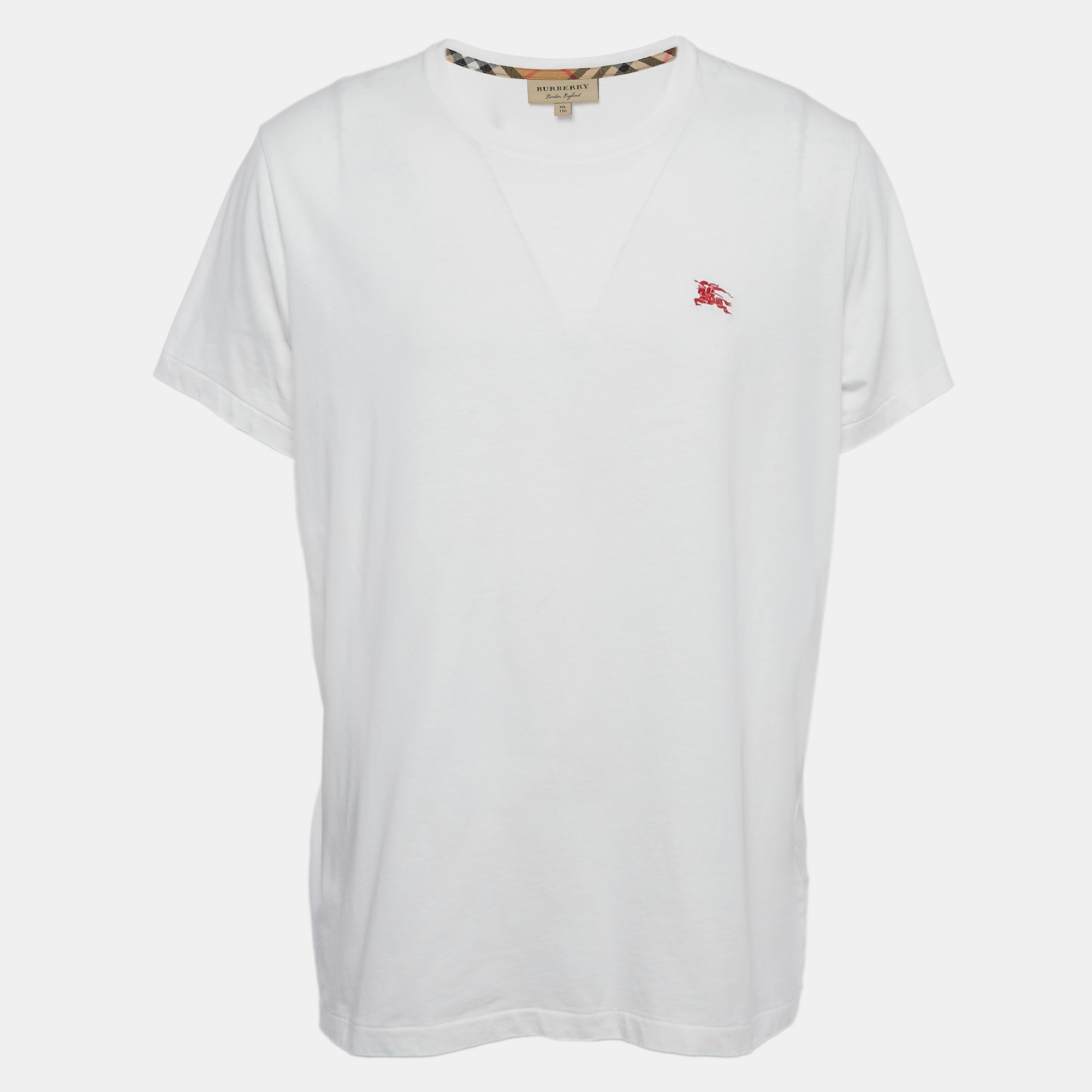 

Burberry White Cotton Round Neck T-Shirt XXL