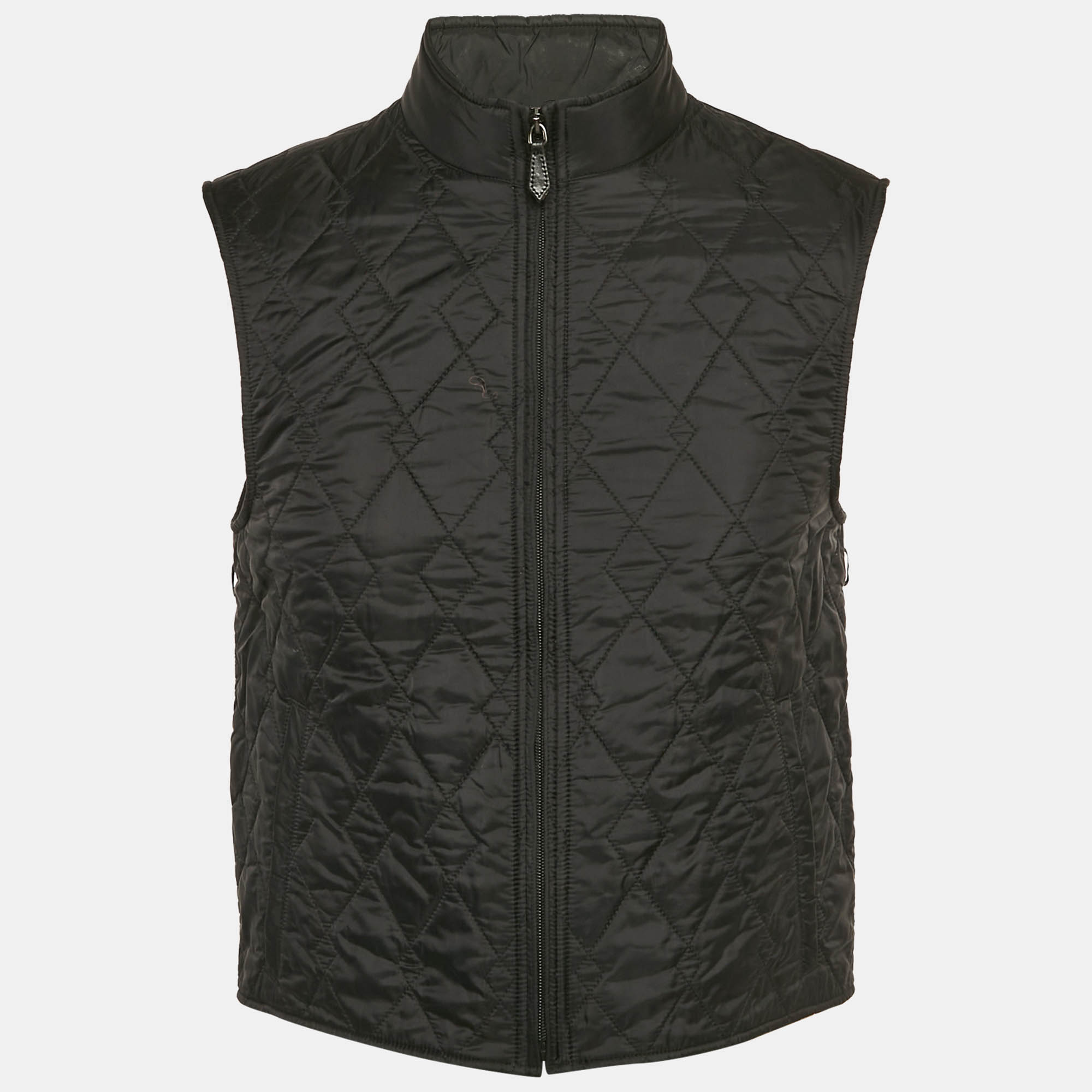 

Burberry Black Synthetic Diamond Quilted Vest S