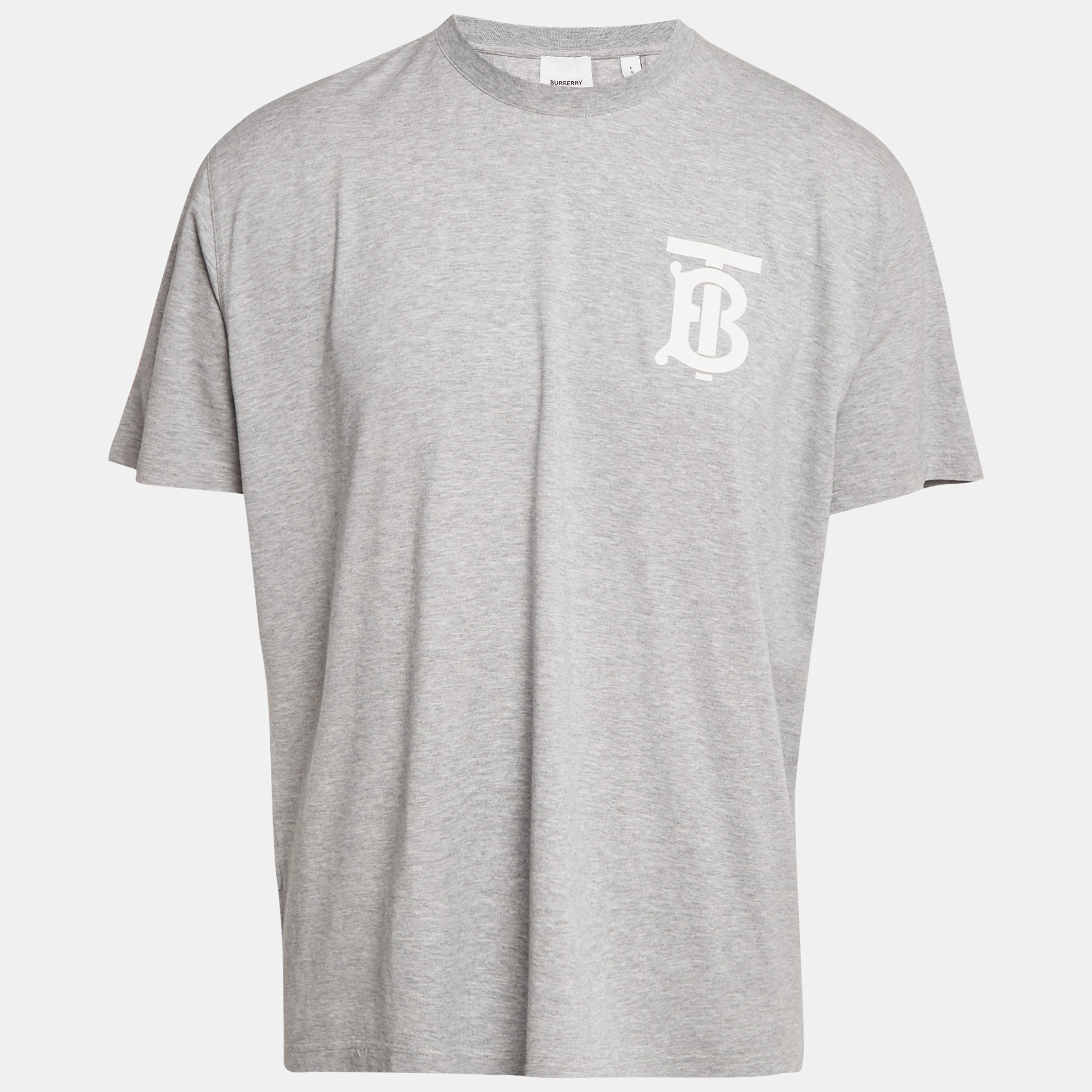 

Burberry Grey Logo Print Jersey T-Shirt L