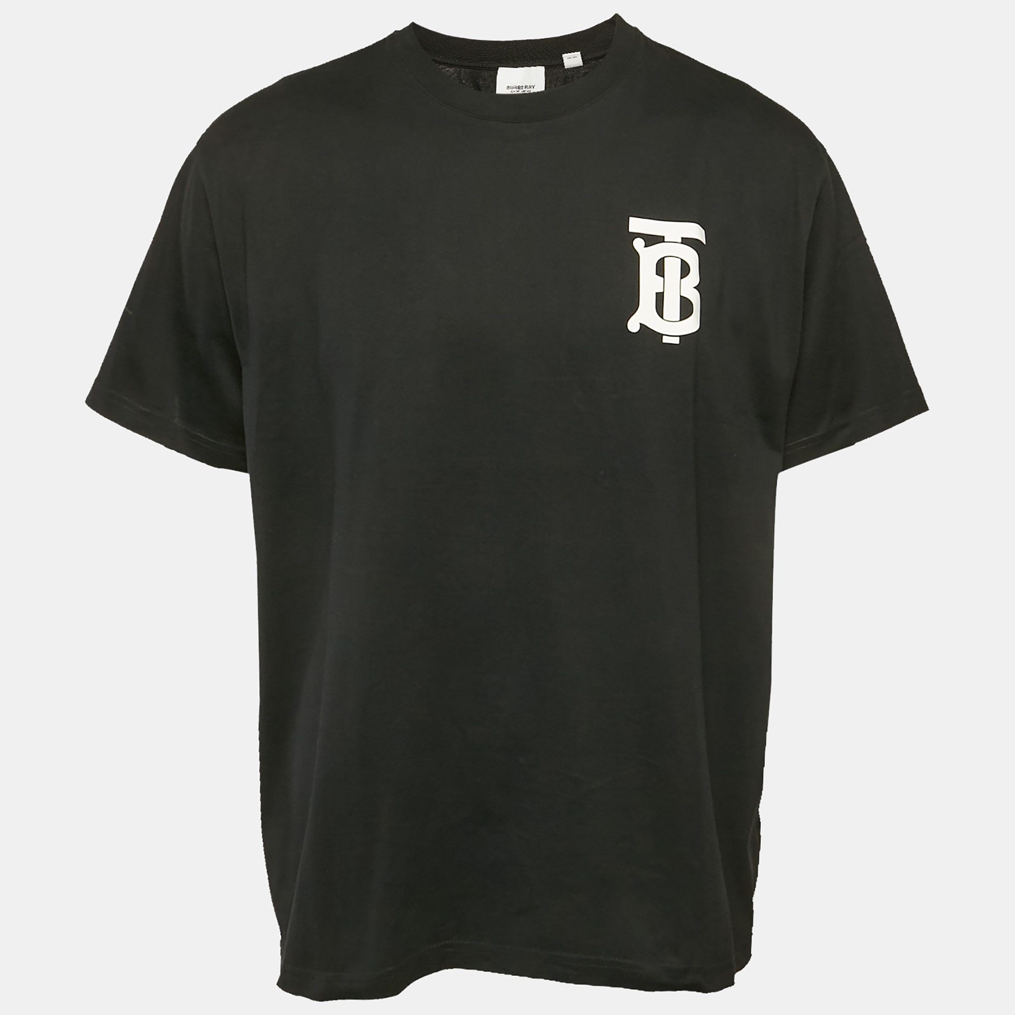 

Burberry Black TB Print Jersey Crewneck T-Shirt L