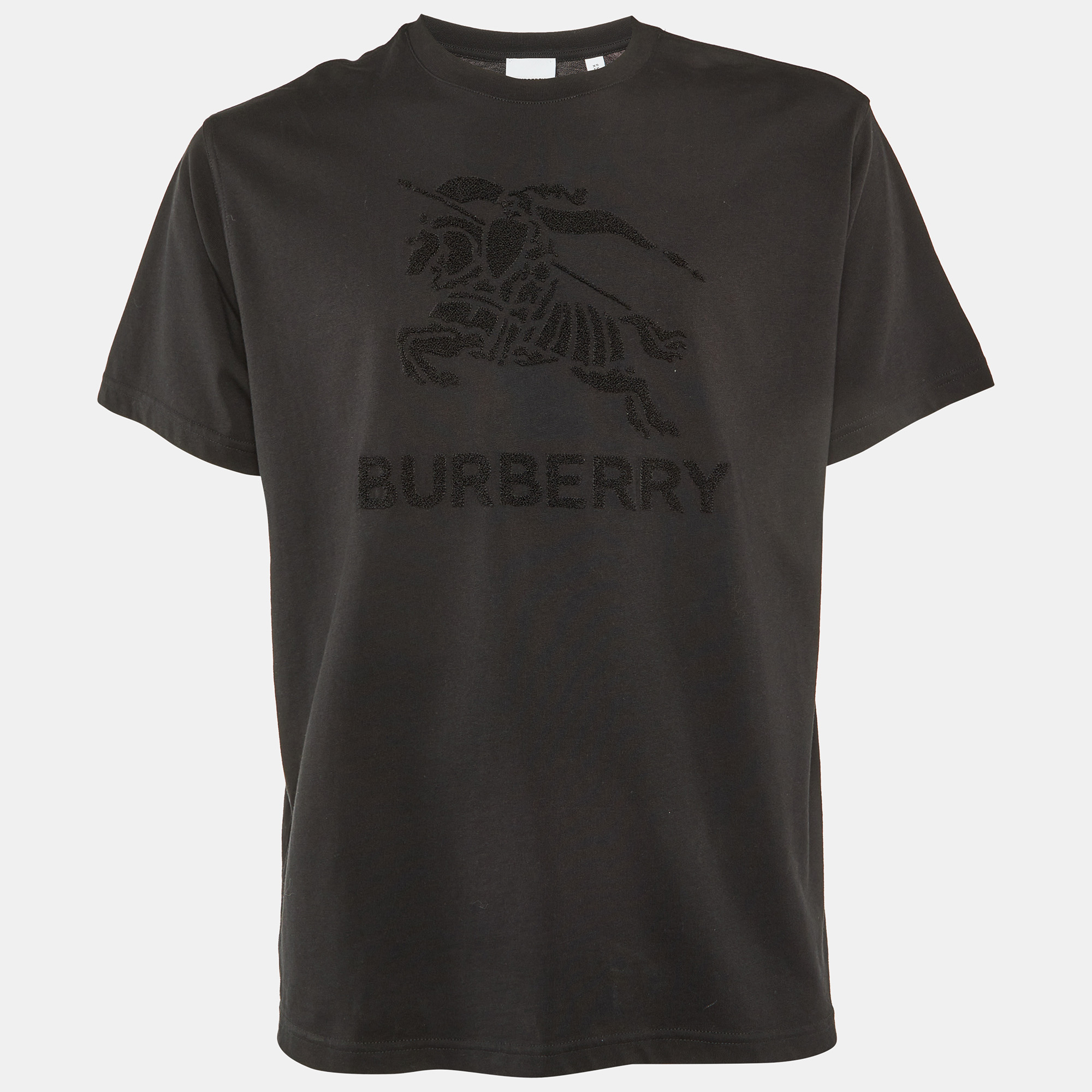 

Burberry Black Raynerton Cotton Crew Neck T-Shirt XS