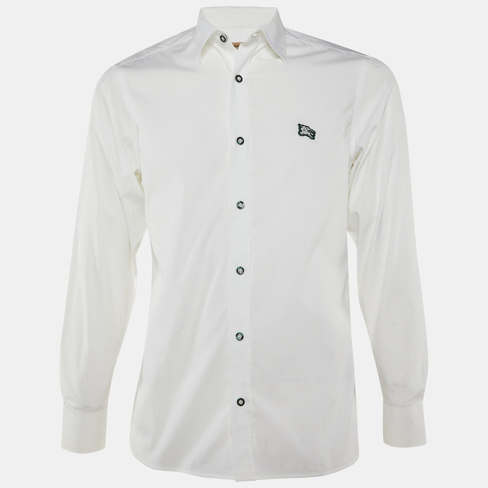 

Burberry White Cotton Button Front Shirt S