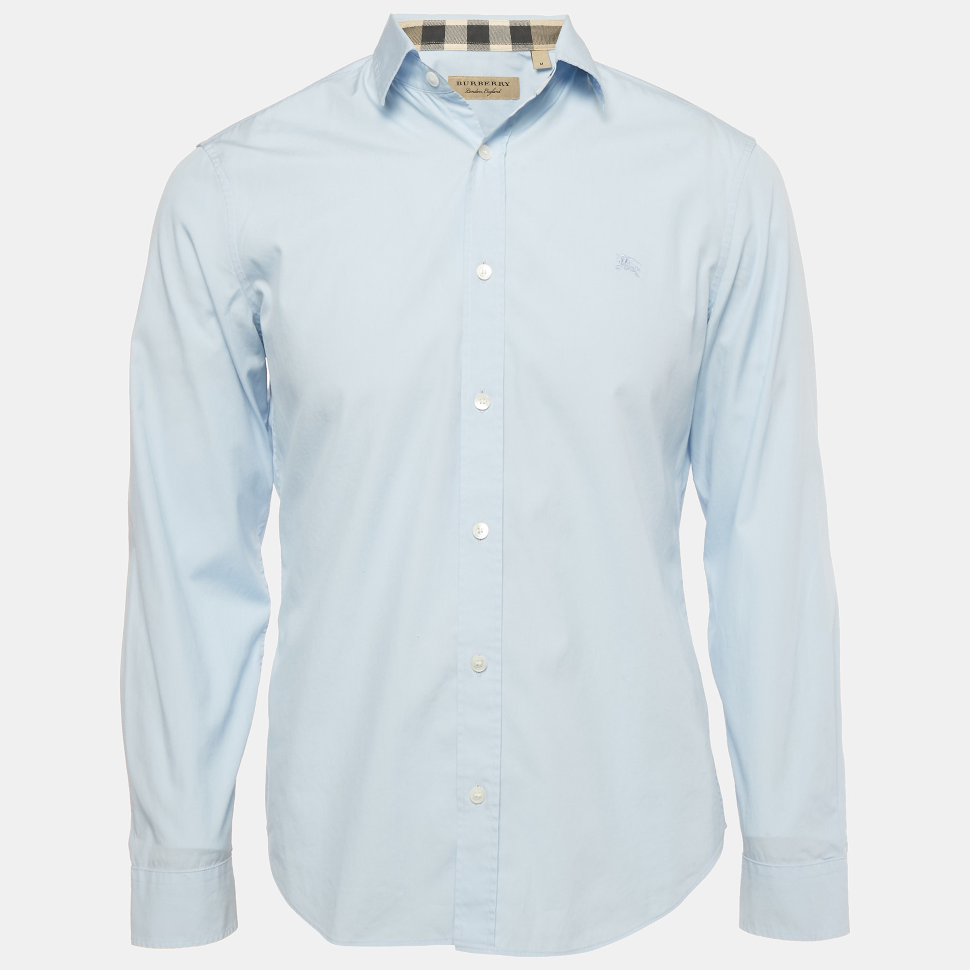 

Burberry Blue Cotton Button Front Shirt M