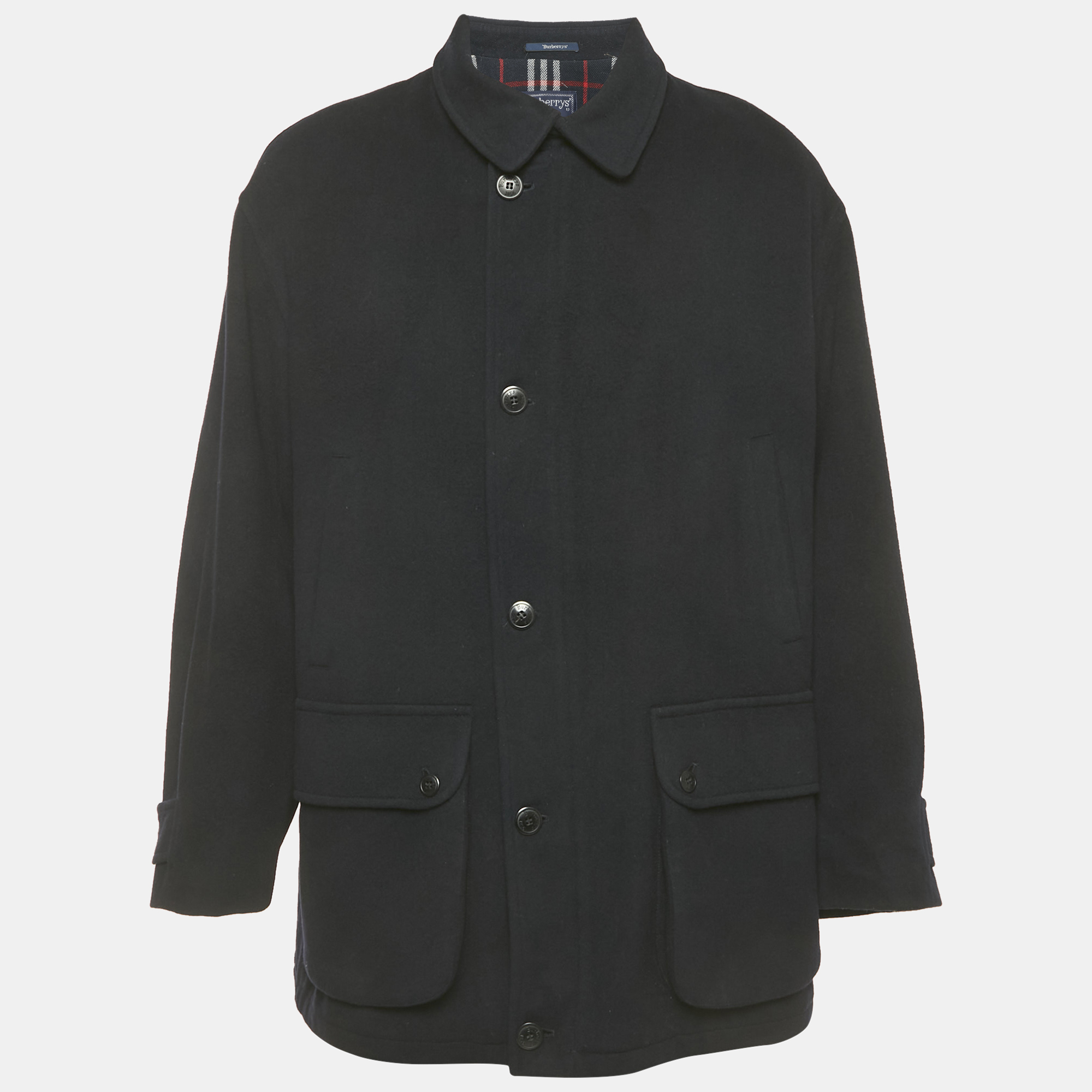 

Burberry Navy Blue Wool Short Coat