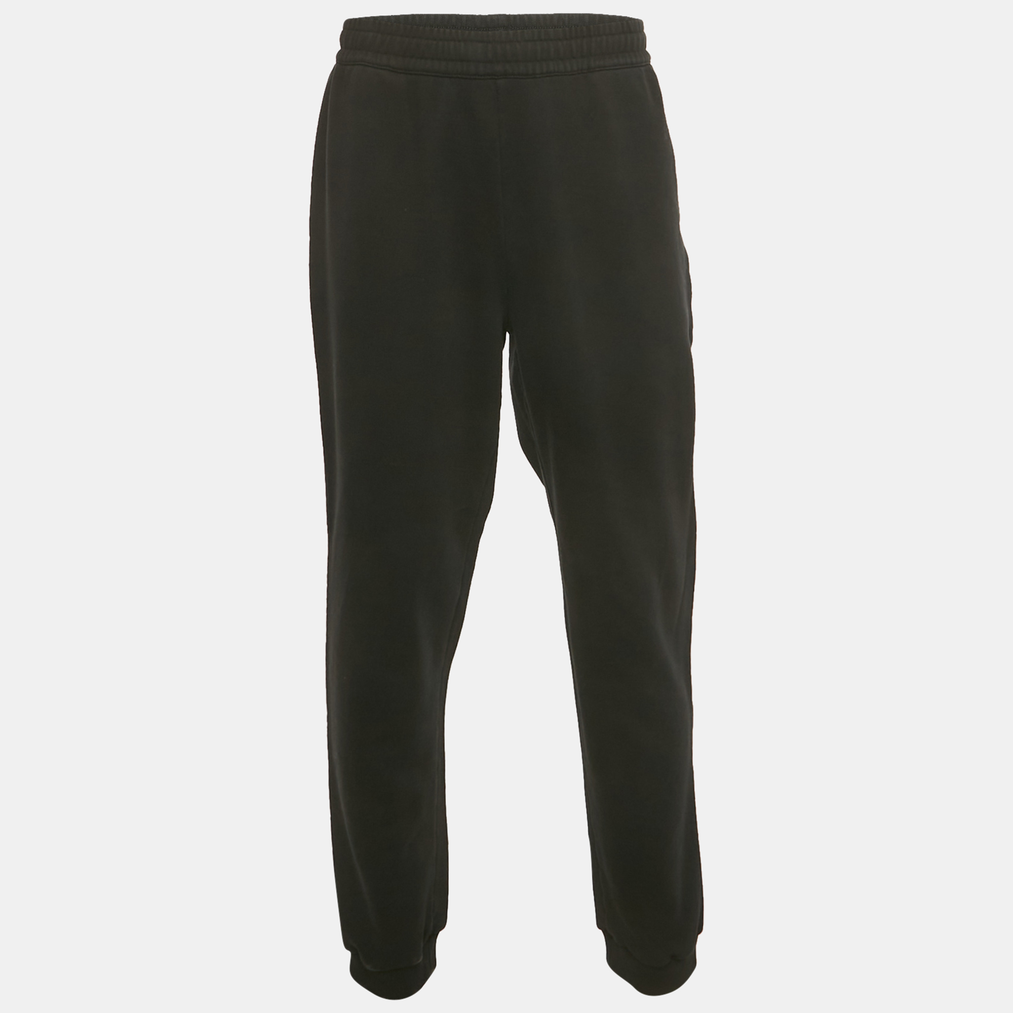 

Burberry Black Logo Applique Cotton Jogger Pants XXL