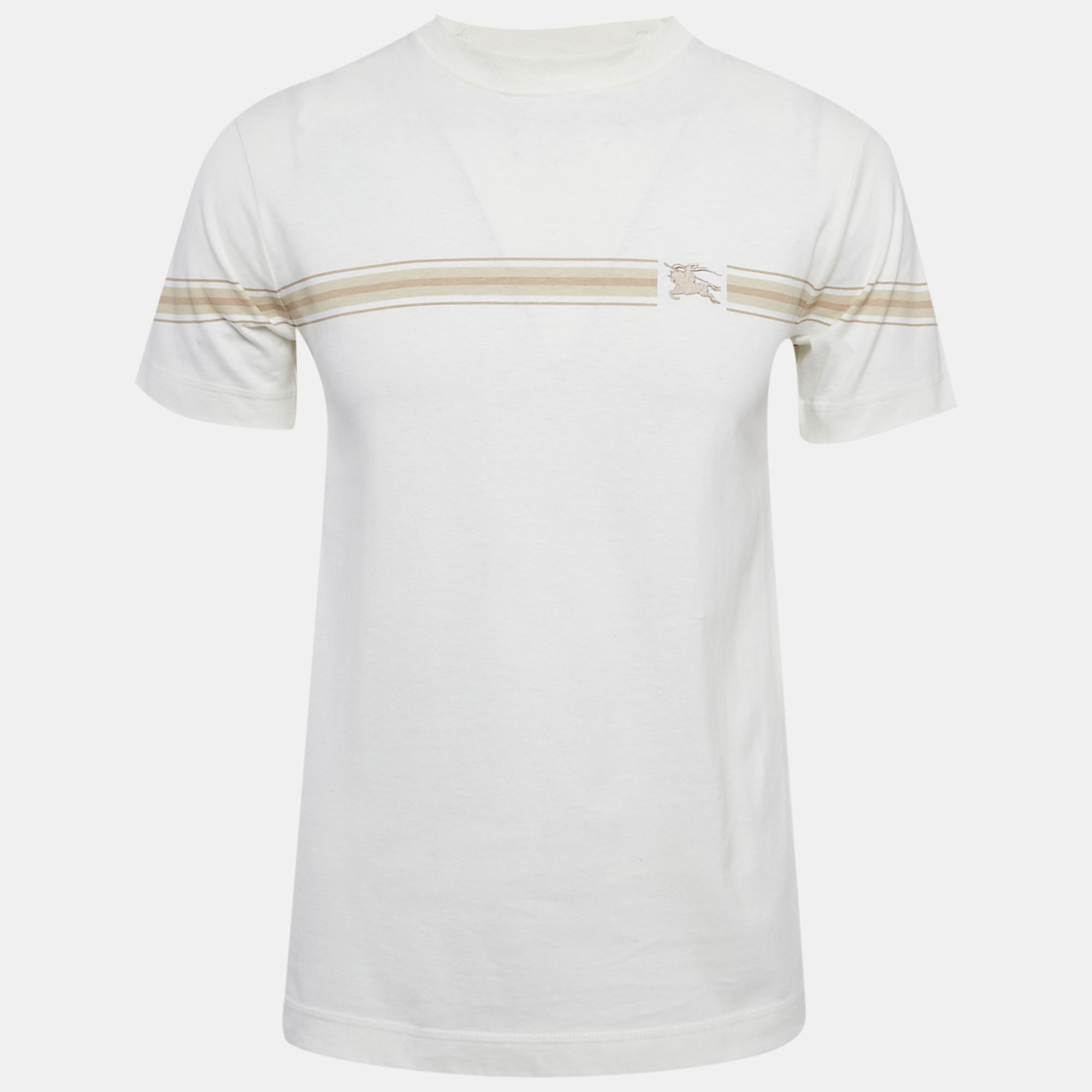 

Burberry White Cotton Short Sleeve T-Shirt XS, Cream