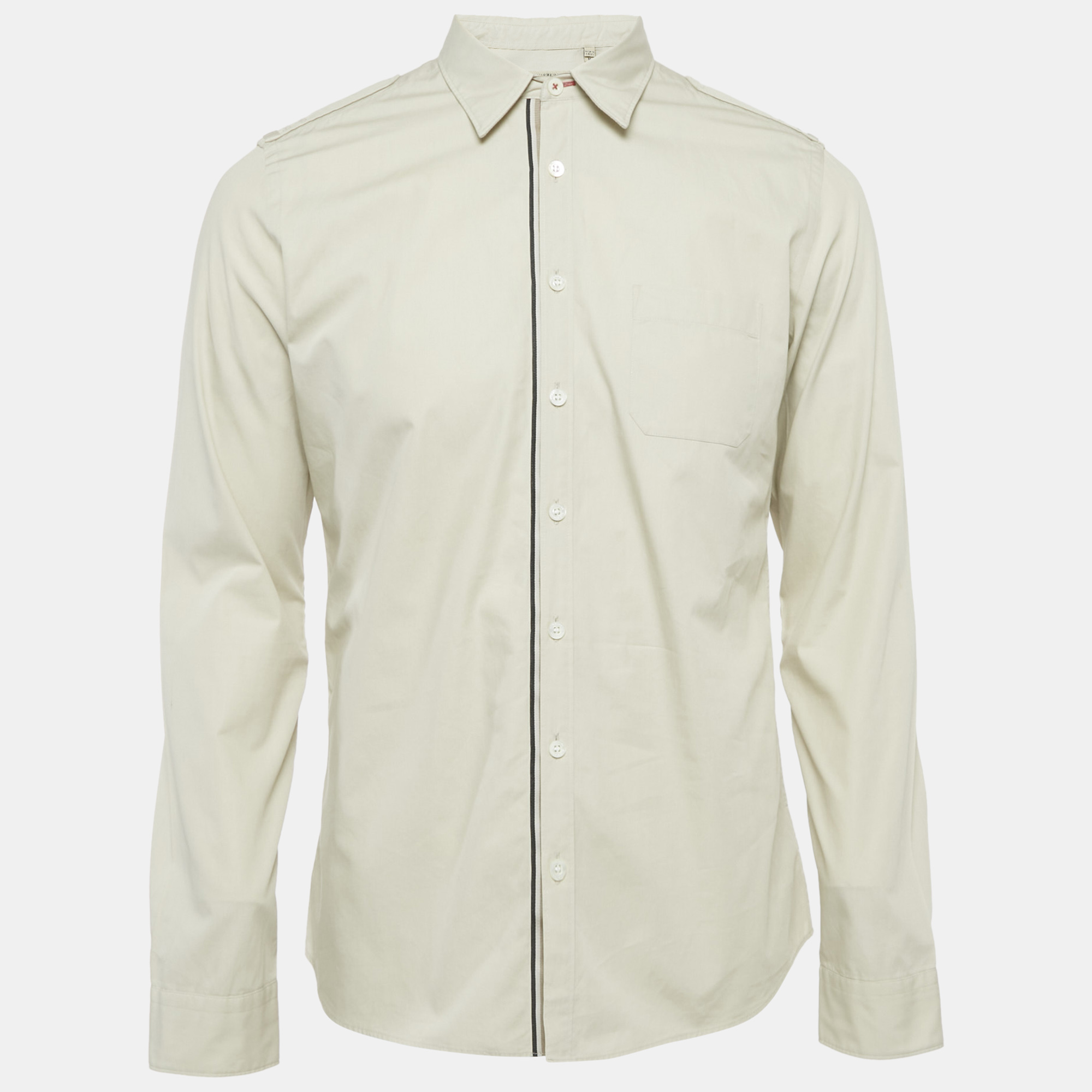 

Burberry Grey Cotton Long Sleeve Shirt M