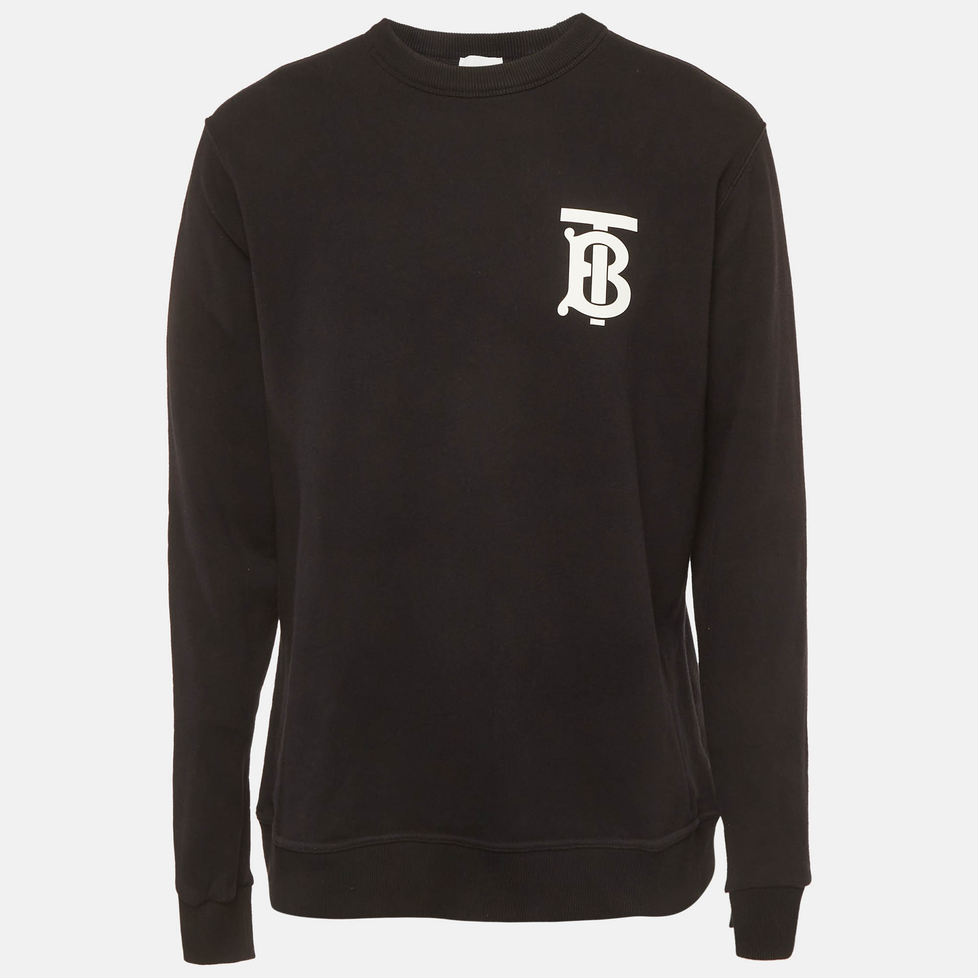 

Burberry Black Jersey Dryden TB logo sweatshirt L