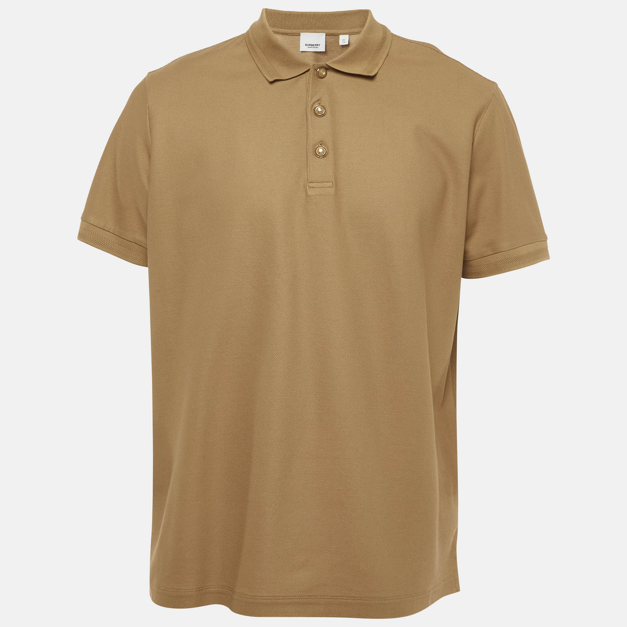 

Burberry Brown Pique Polo T-Shirt XL