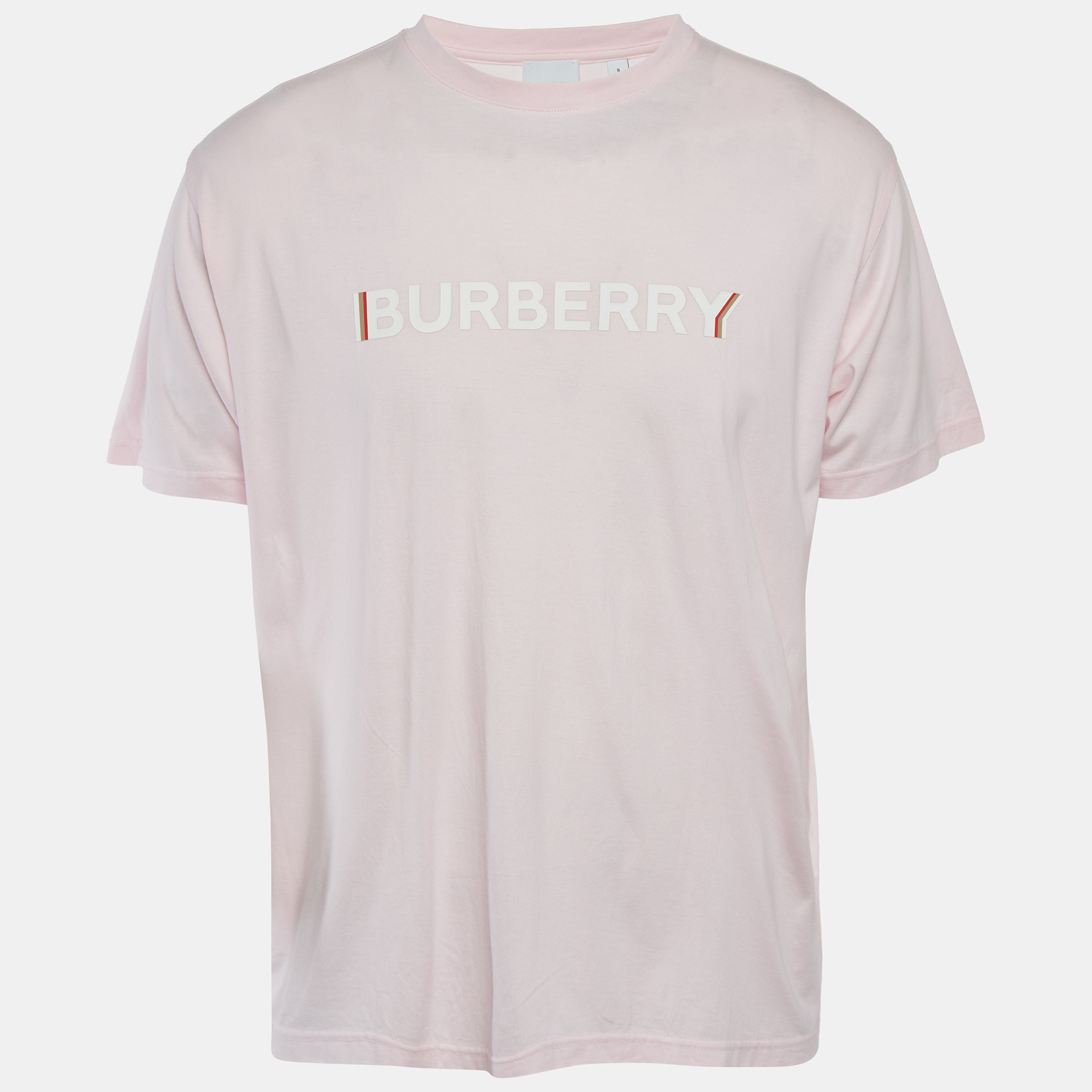 

Burberry Pink Logo Print Jersey T-Shirt S