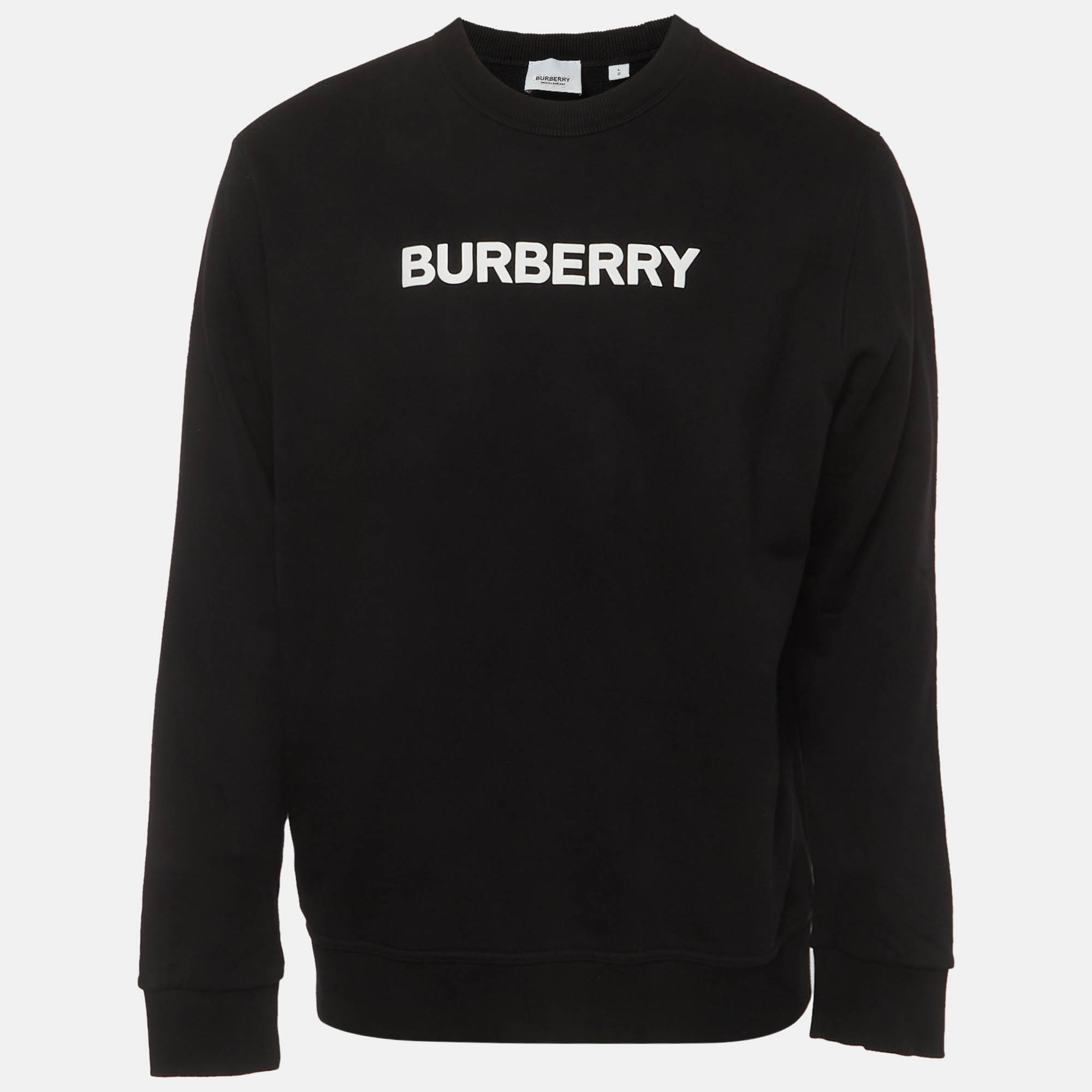 

Burberry Black Printed Jersey Long Sleeve Sweatshirt L