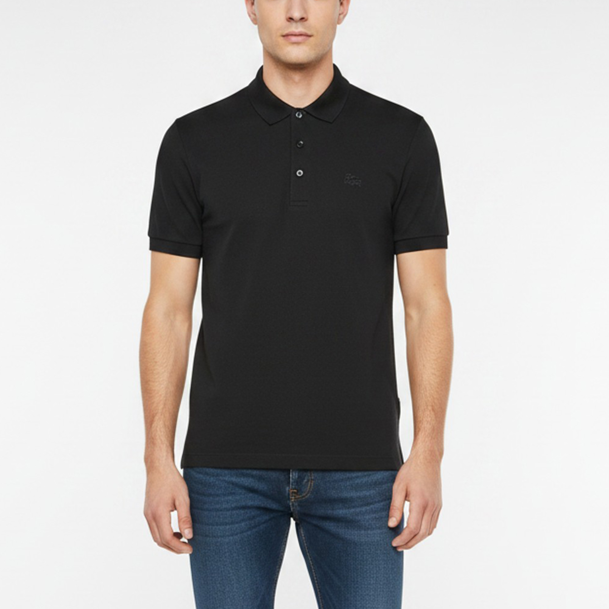 

Burberry Black Logo Embroidered Pique Knit Hartford Polo T-Shirt M