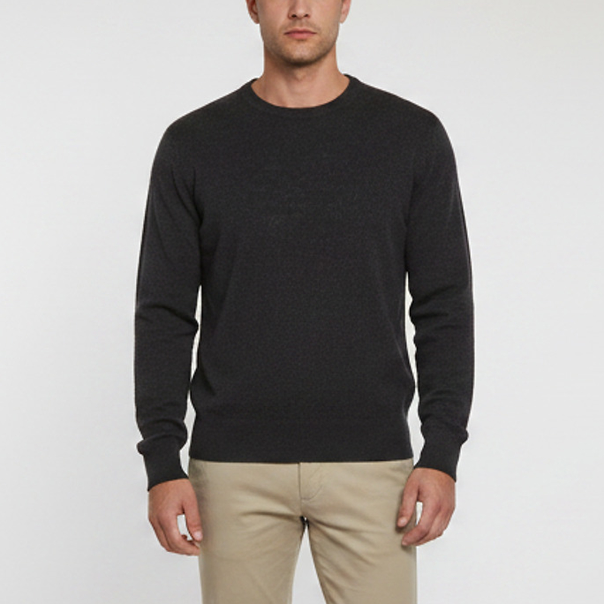 

Burberrys Of London Grey Logo Detail Wool Blend Crewneck Sweater XL, Black