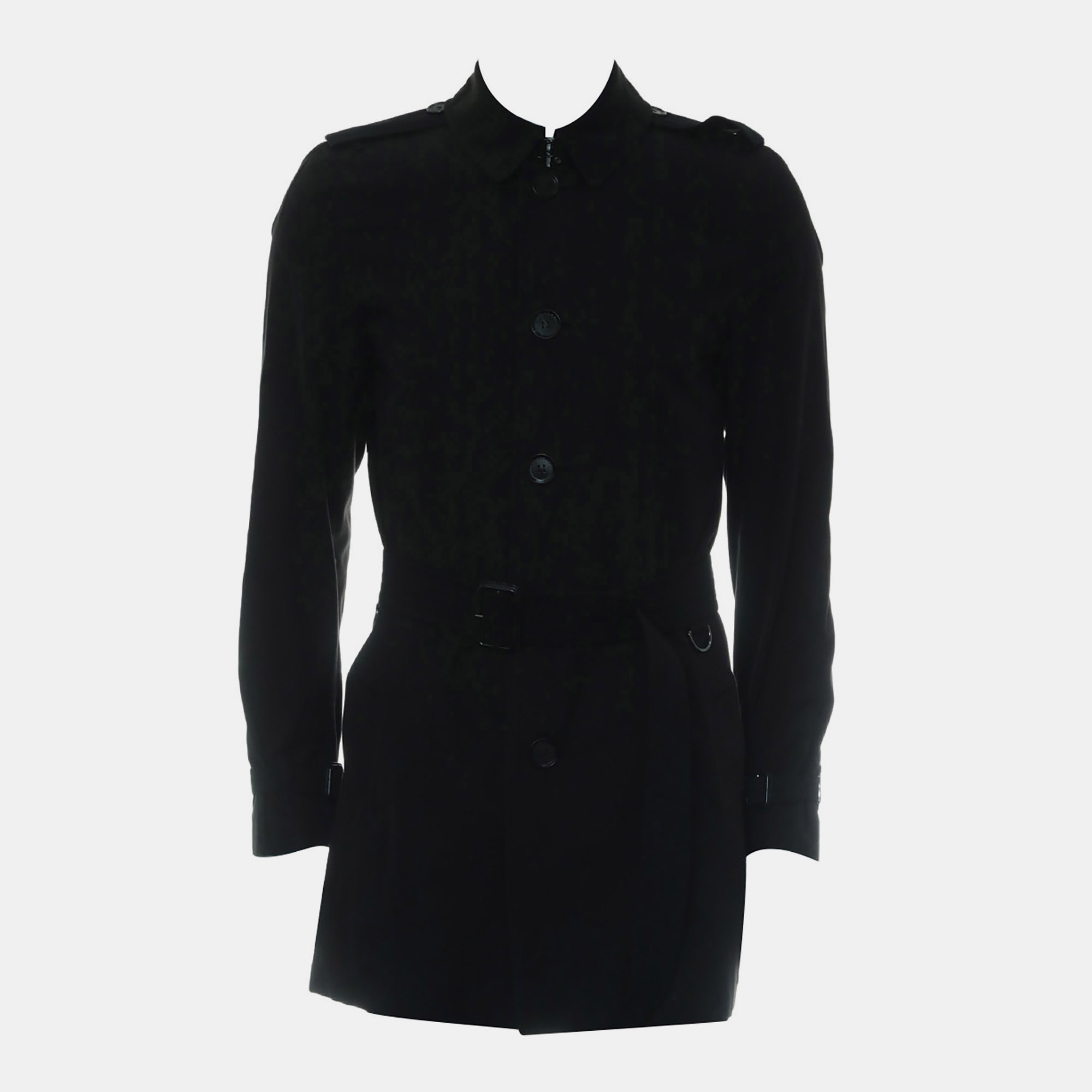 Pre-owned Burberry Trench Coat Eu 48 In Black