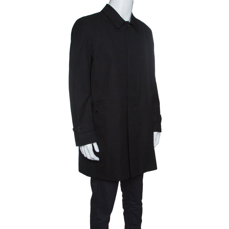 

Burberry London Black Gabardine Car Coat 3XL