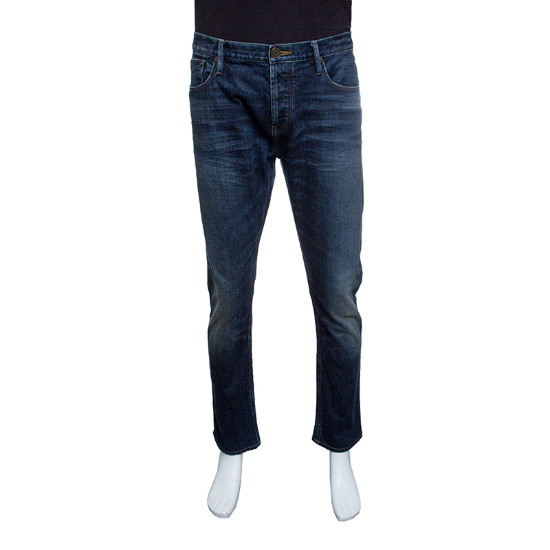 Burberry Brit Indigo Faded Effect Denim Slim Fit Steadman Jeans XL Burberry  | TLC