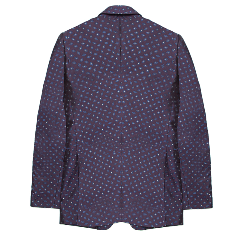 

Burberry London Purple Silk Brocade Tailored Blazer