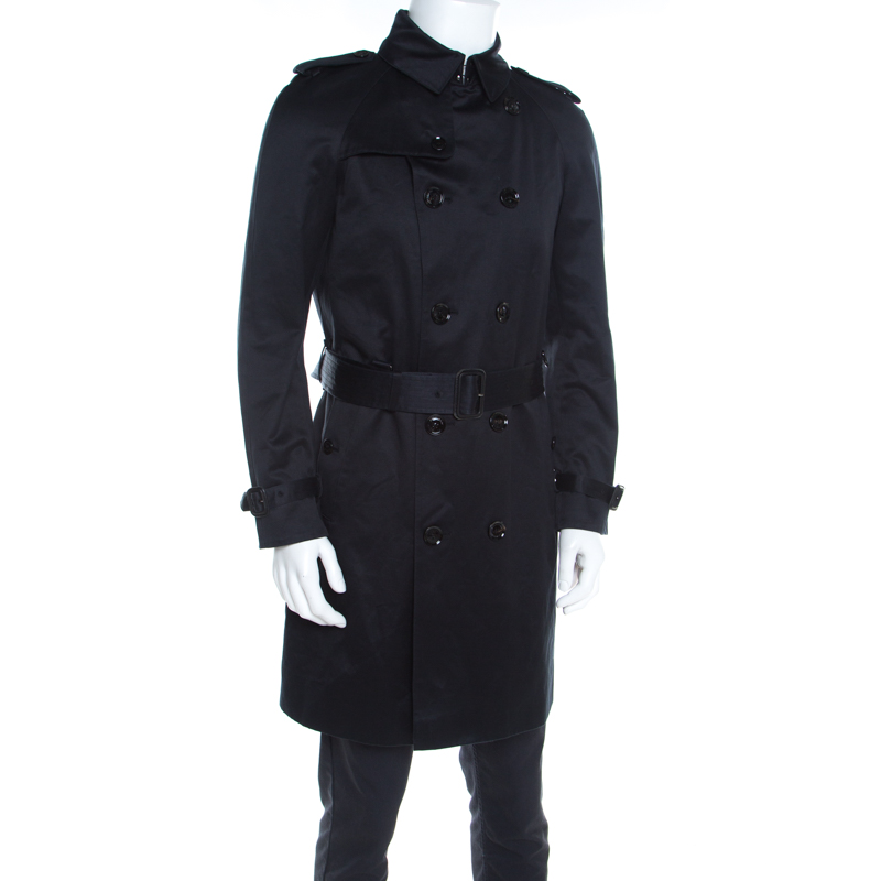 navy burberry trench