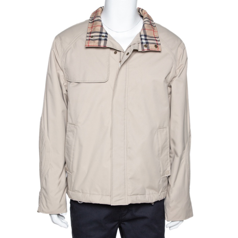 

Burberry Beige Synthetic Windbreaker Jacket