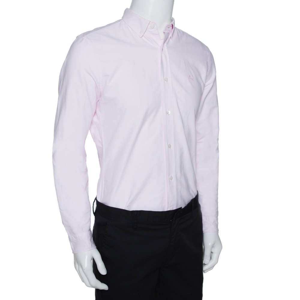 

Burberry Brit Light Pink Cotton Button Down Long Sleeve Shirt