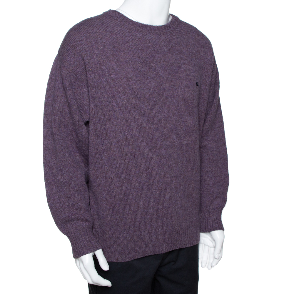 

Burberry Purple Wool Crew Neck Sweater
