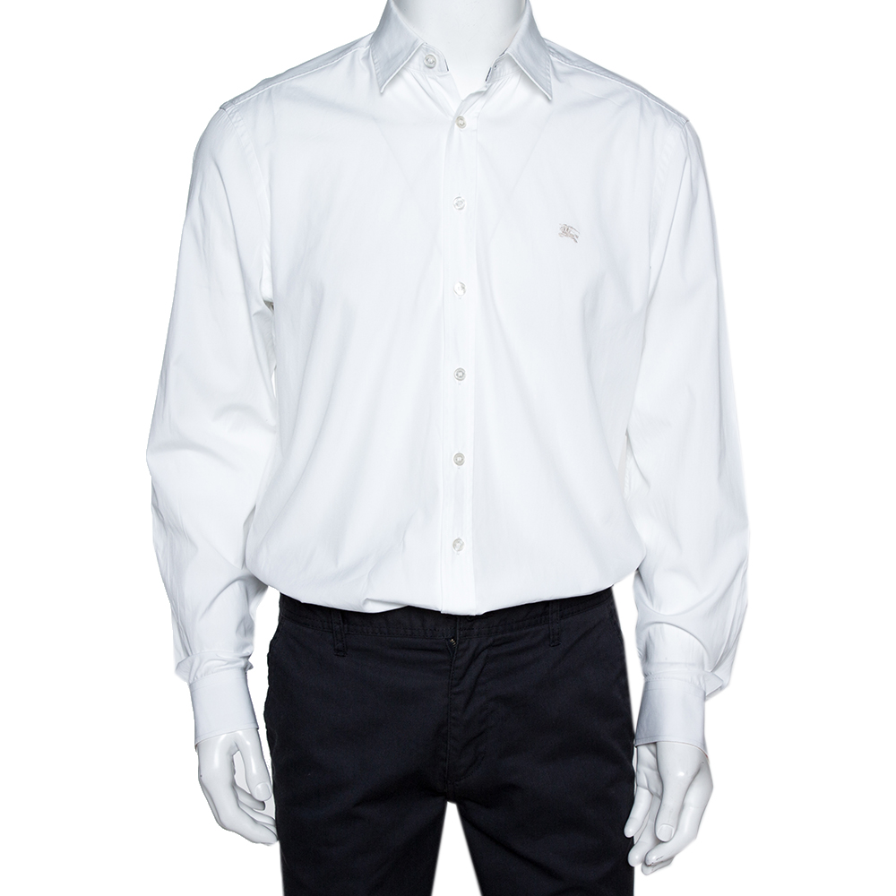 white long sleeve burberry shirt