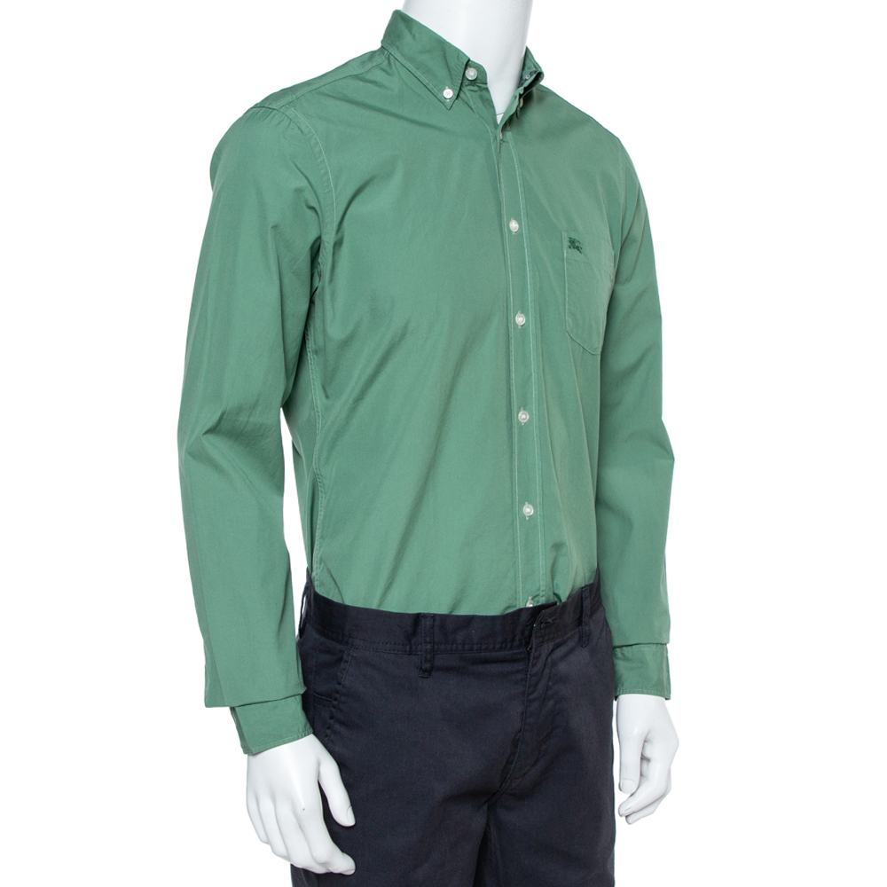 

Burberry Brit Green Cotton Button Front Long Sleeve Shirt