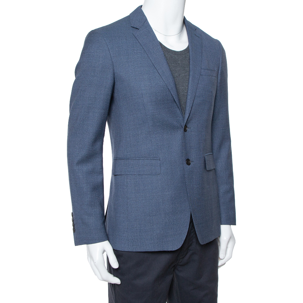 

Burberry Navy Blue Wool Classic Blazer