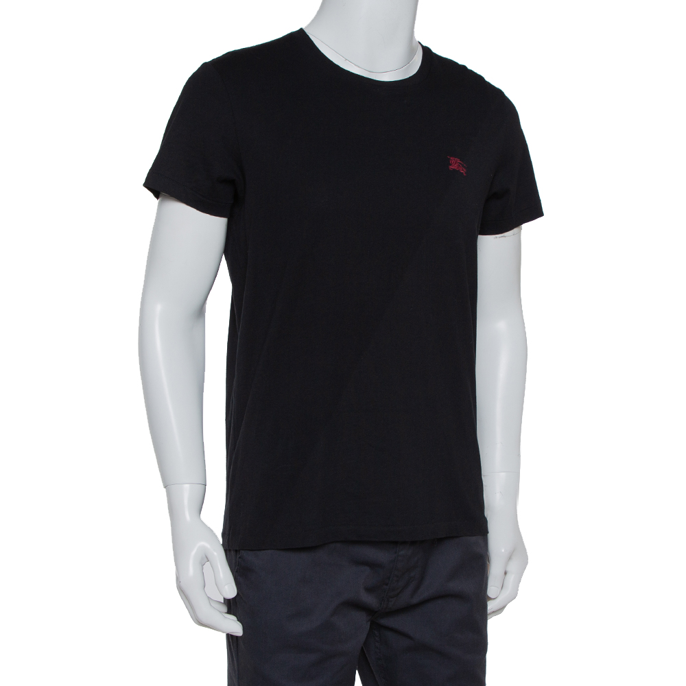 

Burberry Black Cotton Crewneck T-Shirt