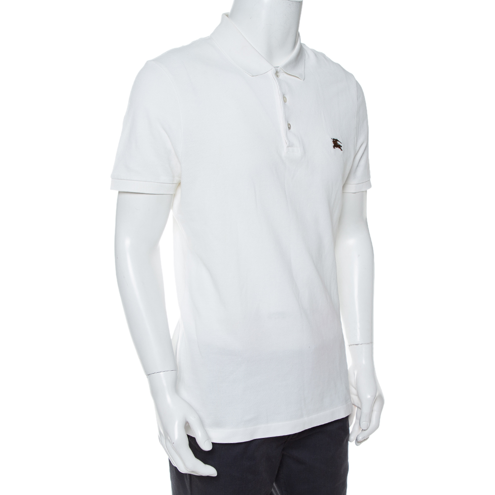 

Burberry Brit White Cotton Pique Polo T-Shirt