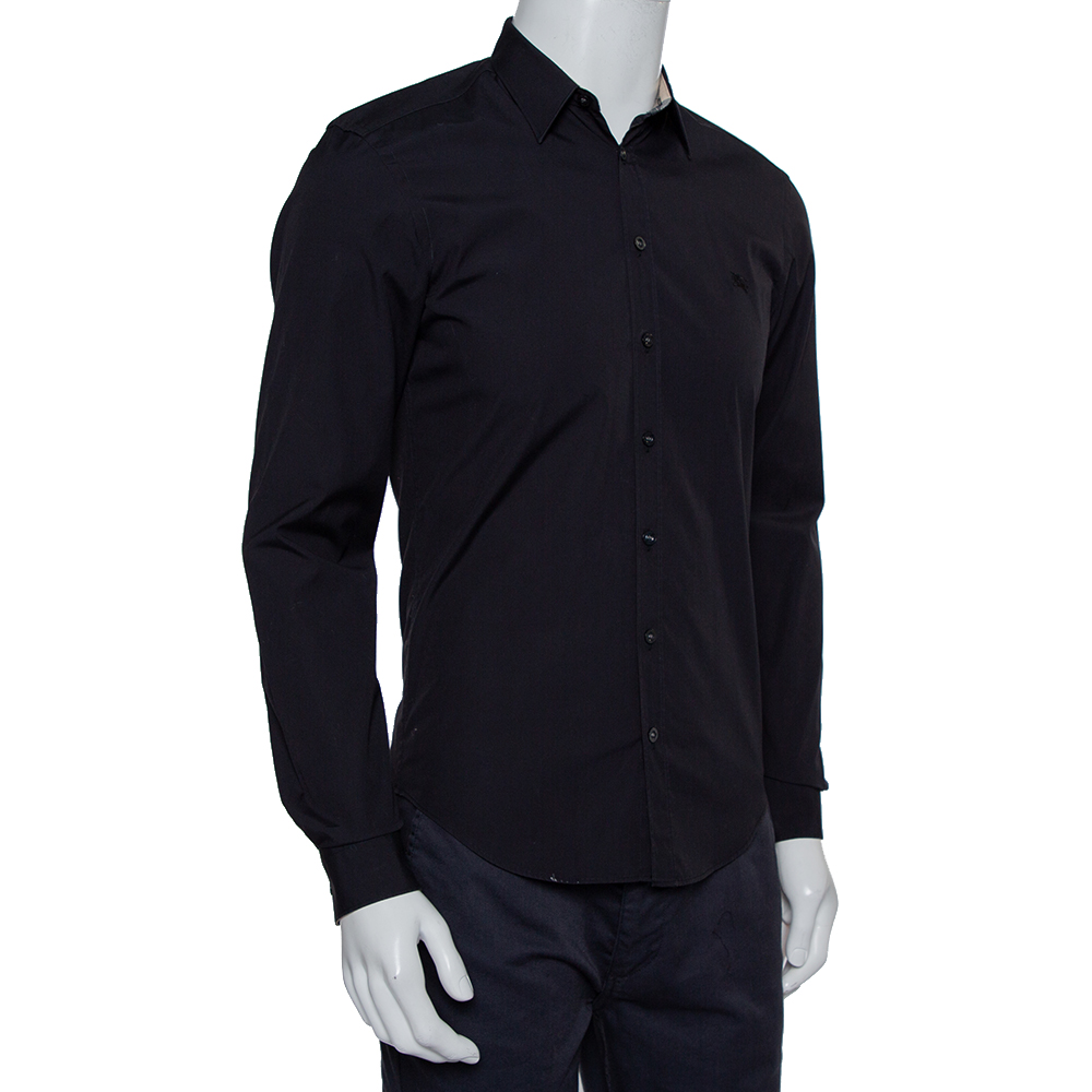 

Burberry Brit Black Cotton Button Front Shirt